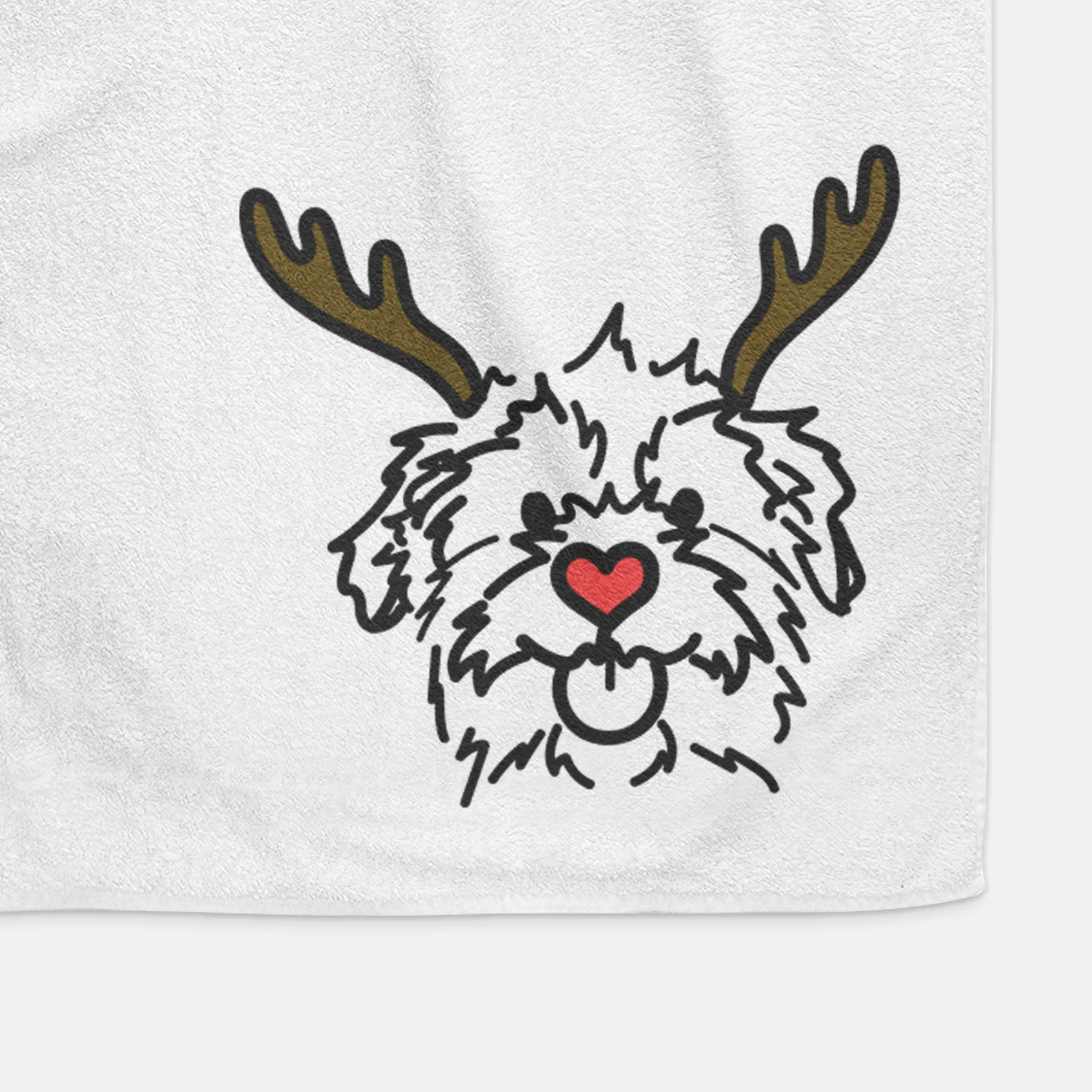 Red Nose Mixed Breed - Bea - Decorative Hand Towel - Image 4