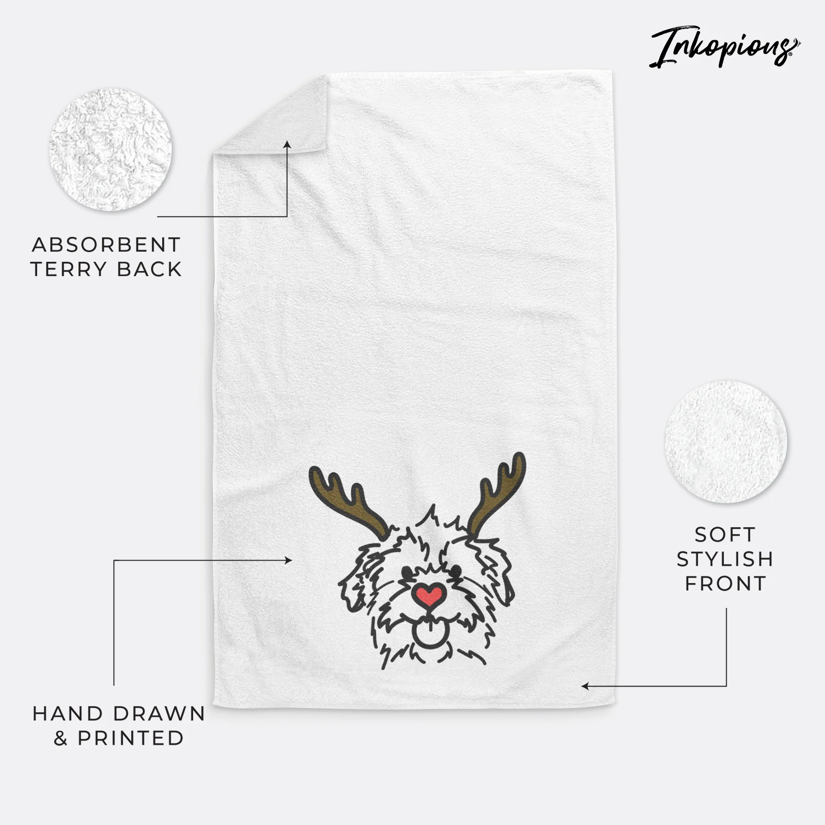 Red Nose Mixed Breed - Bea - Decorative Hand Towel - Image 5