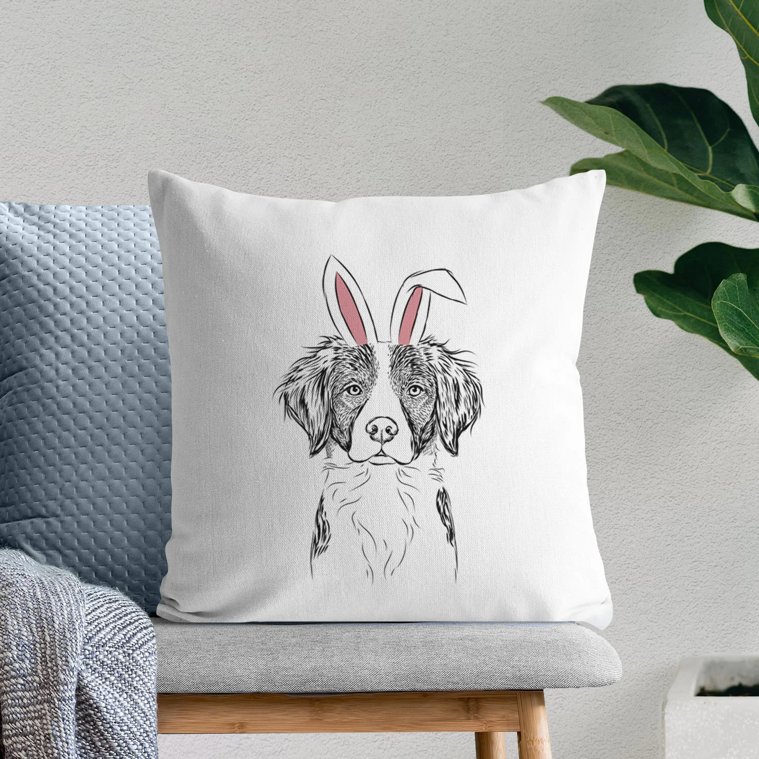 Remi the Brittany - Throw Pillow Cover - Image 11
