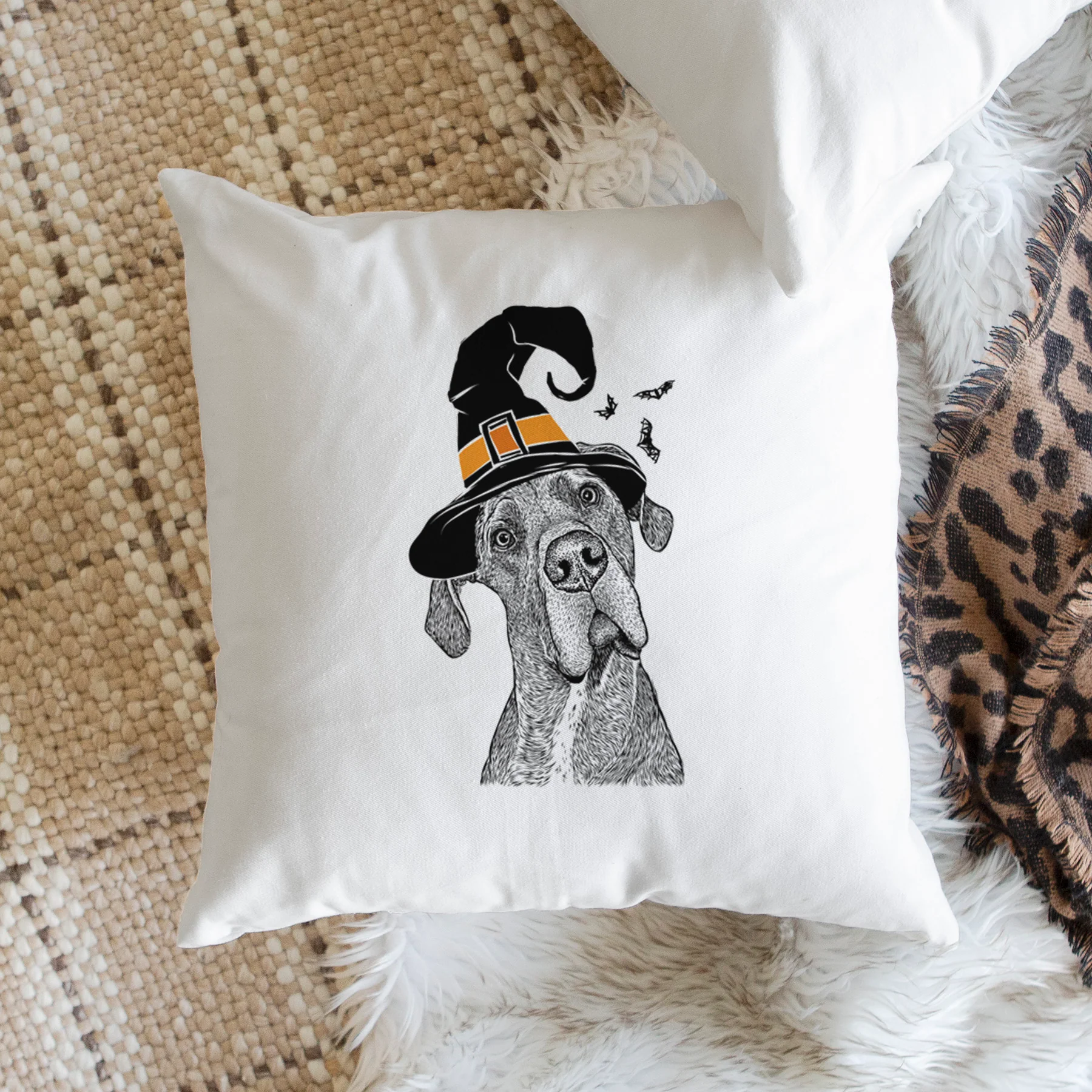 River the Great Dane - Throw Pillow Cover - Image 2