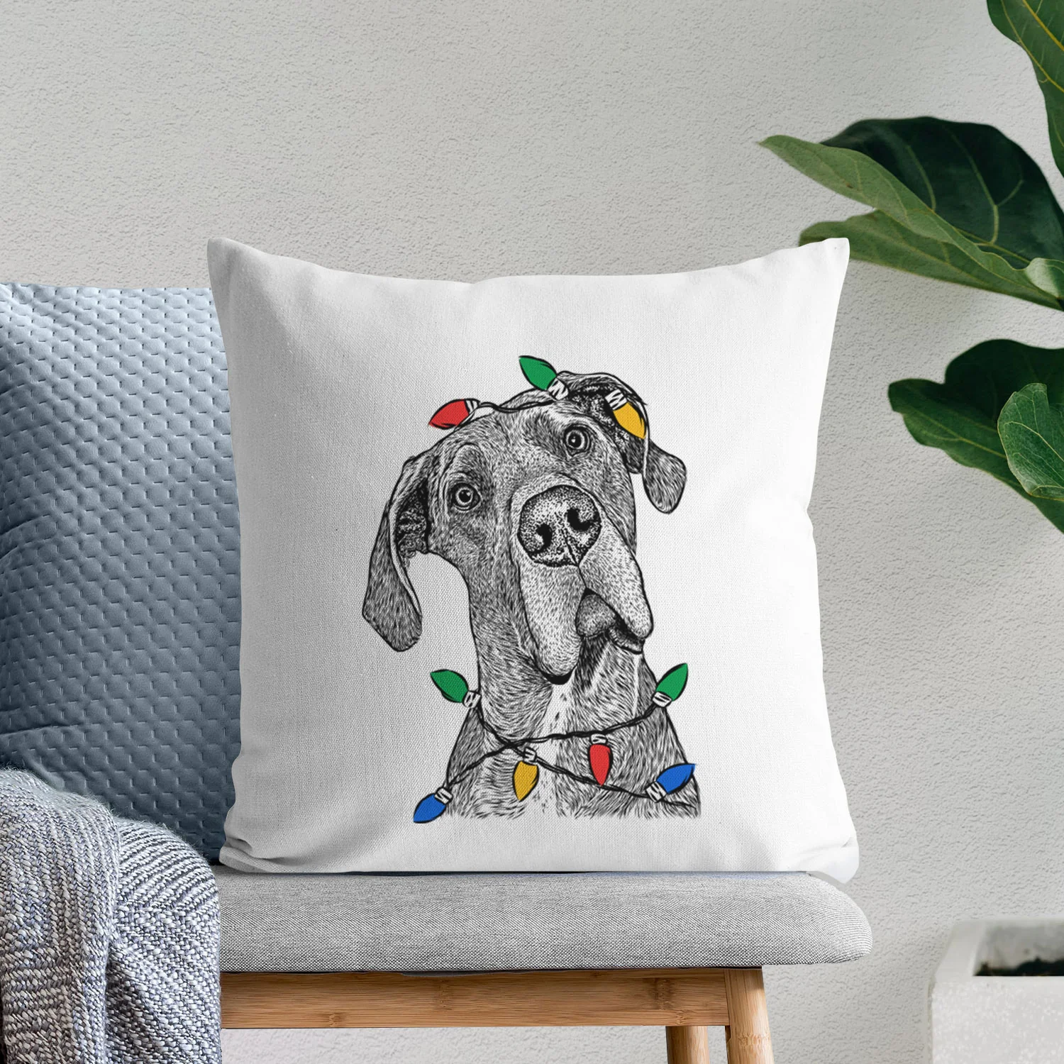 River the Great Dane - Throw Pillow Cover - Image 9