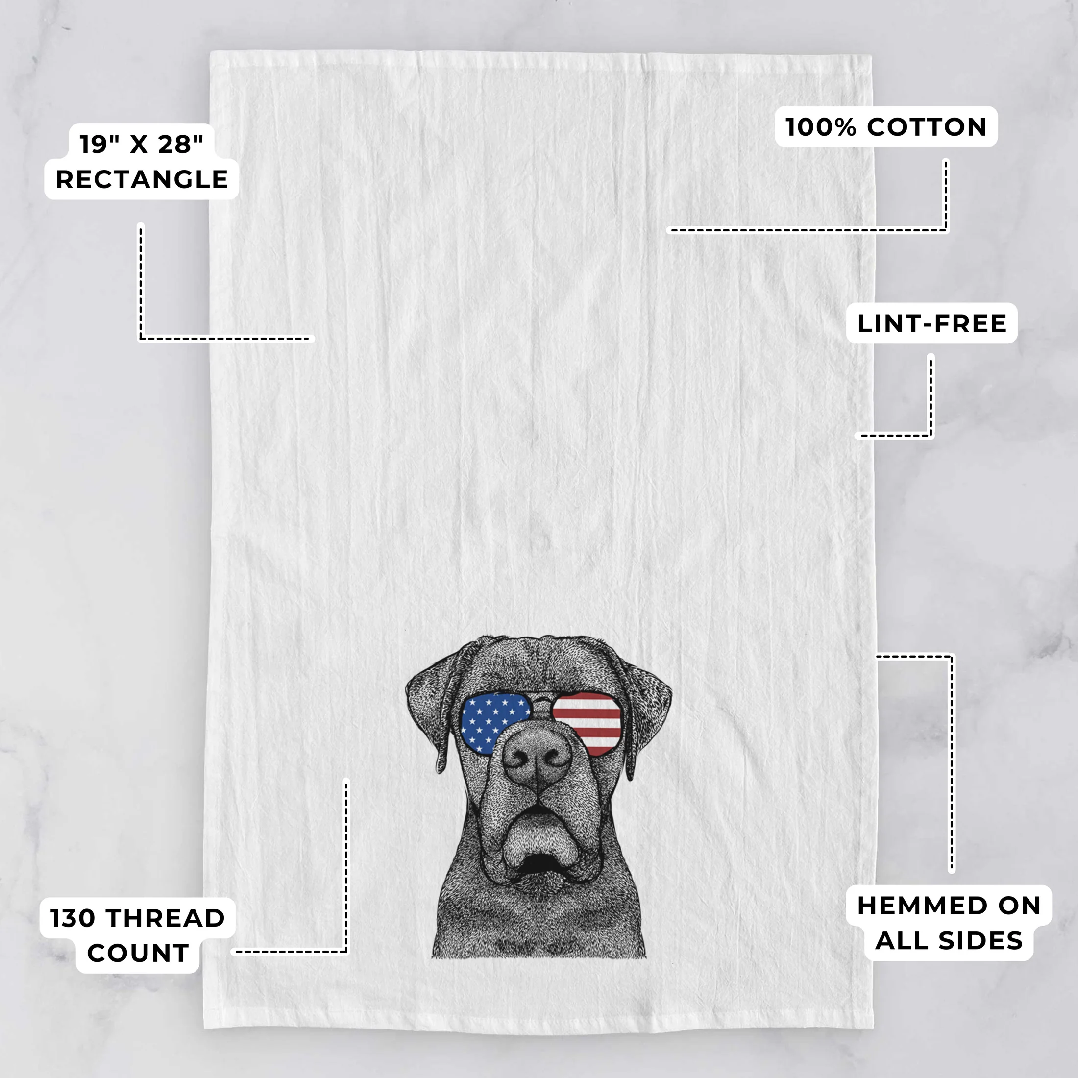 Rocco the Cane Corso Tea Towel - Image 3