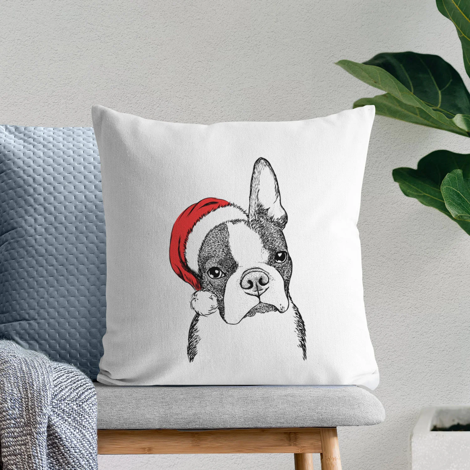 Samuel the Boston Terrier - Throw Pillow Cover - Image 10