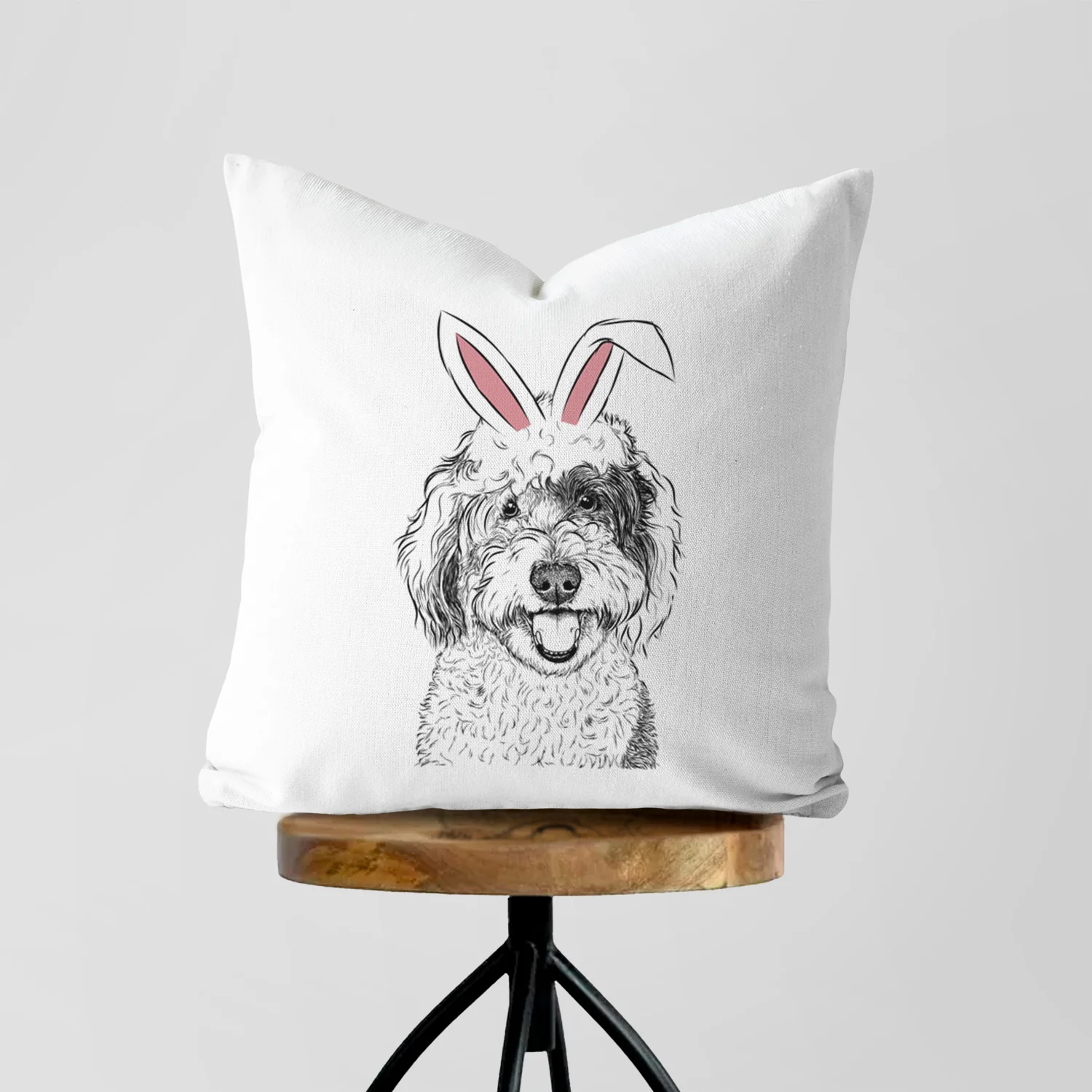Sherlock the Sheepadoodle - Throw Pillow Cover - Image 5