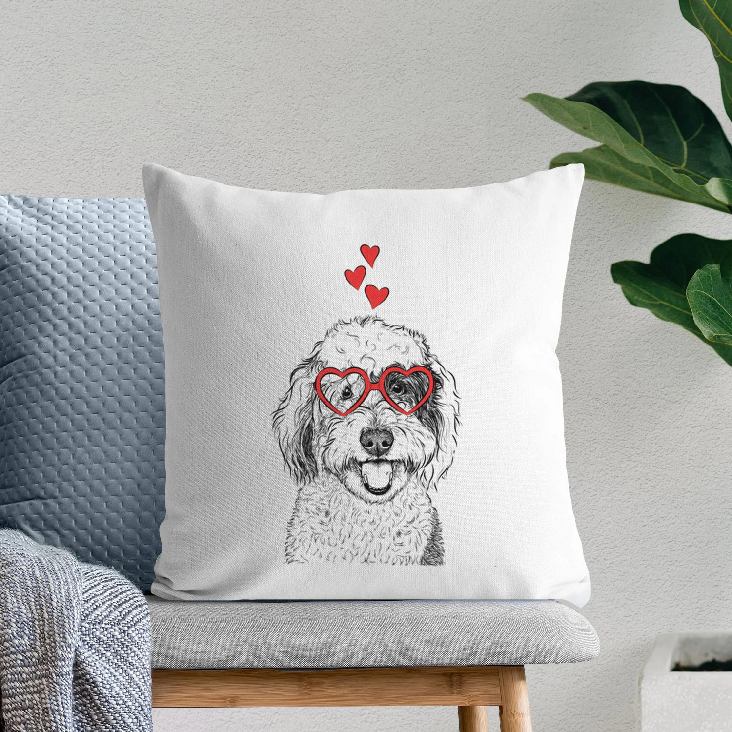 Sherlock the Sheepadoodle - Throw Pillow Cover - Image 7
