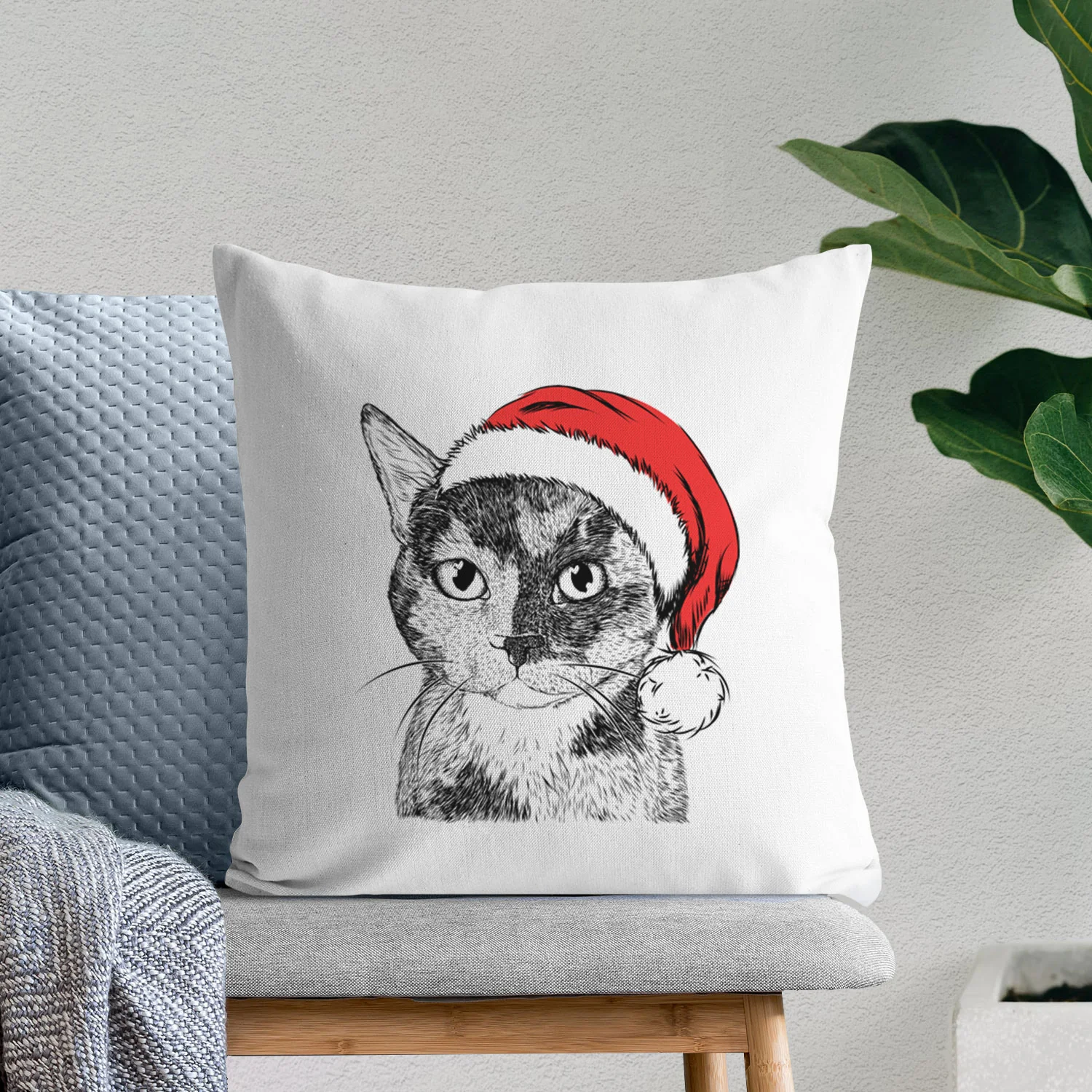 Spooky Kitty the Tortoiseshell Cat - Throw Pillow Cover - Image 10