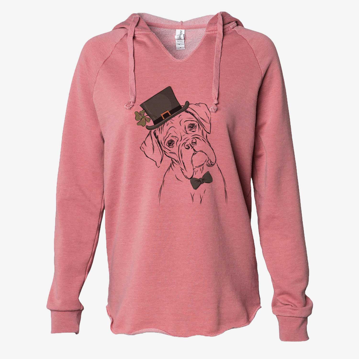 St. Patrick's Cooper the Boxer - Cali Wave Hooded Sweatshirt - Image 5