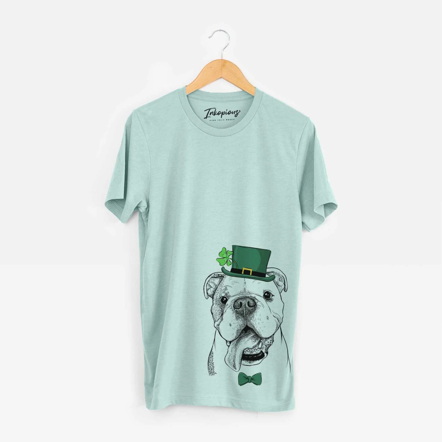 St. Patrick's Hank the English Bulldog - Unisex Crewneck - Image 4