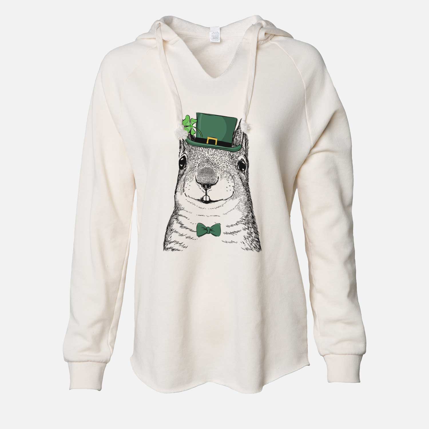 St. Patrick's Nibbles the Squirrel - Cali Wave Hooded Sweatshirt - Image 7
