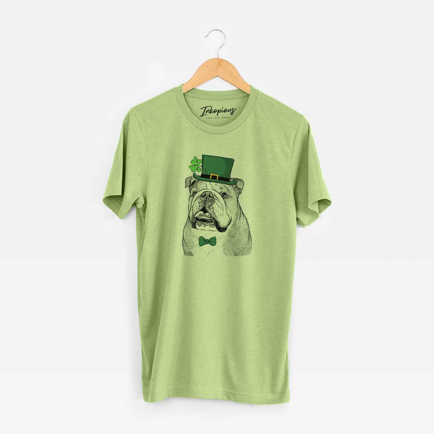 St. Patrick's Piggy the English Bulldog - Unisex Crewneck - Image 6
