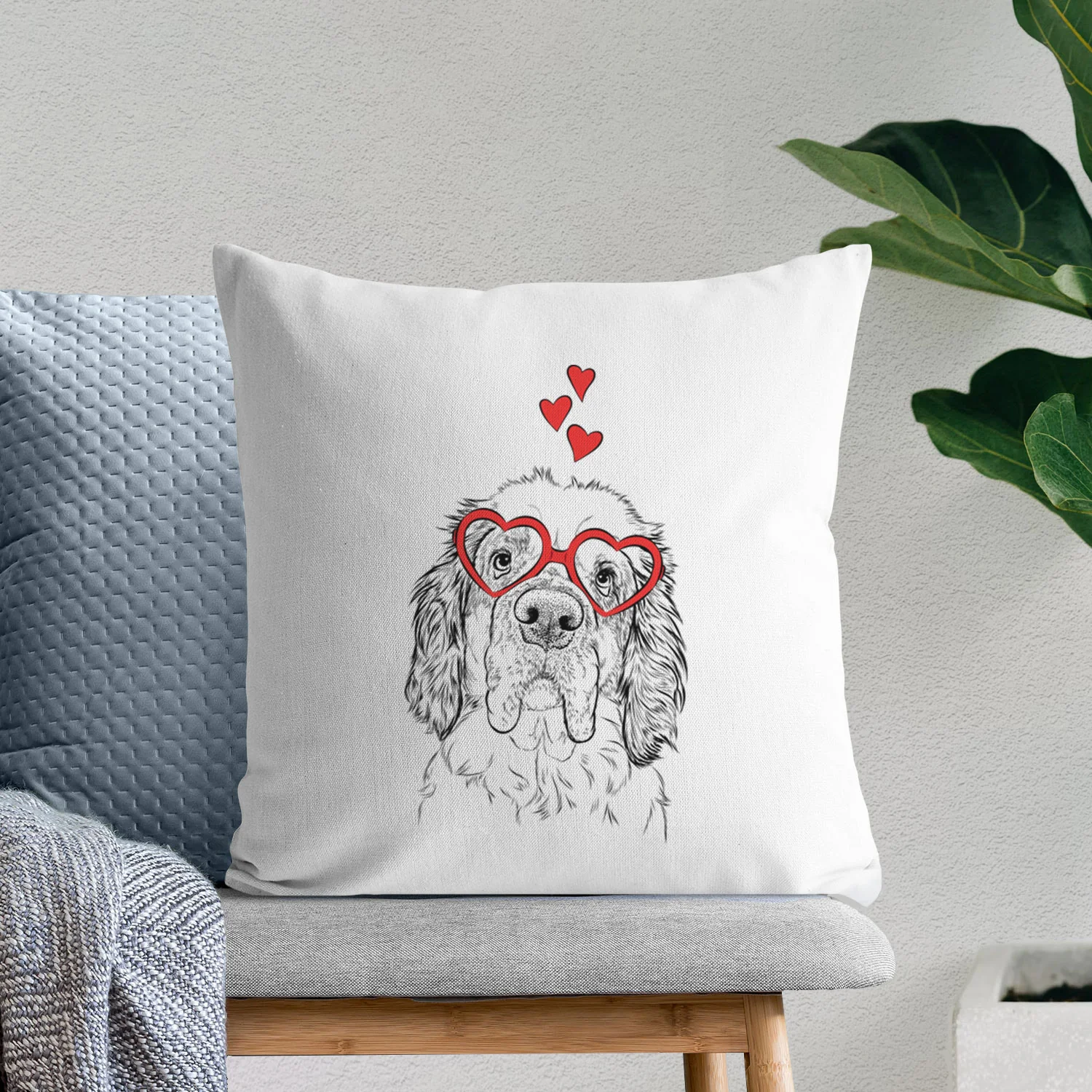 Sully the Clumber Spaniel - Throw Pillow Cover - Image 7