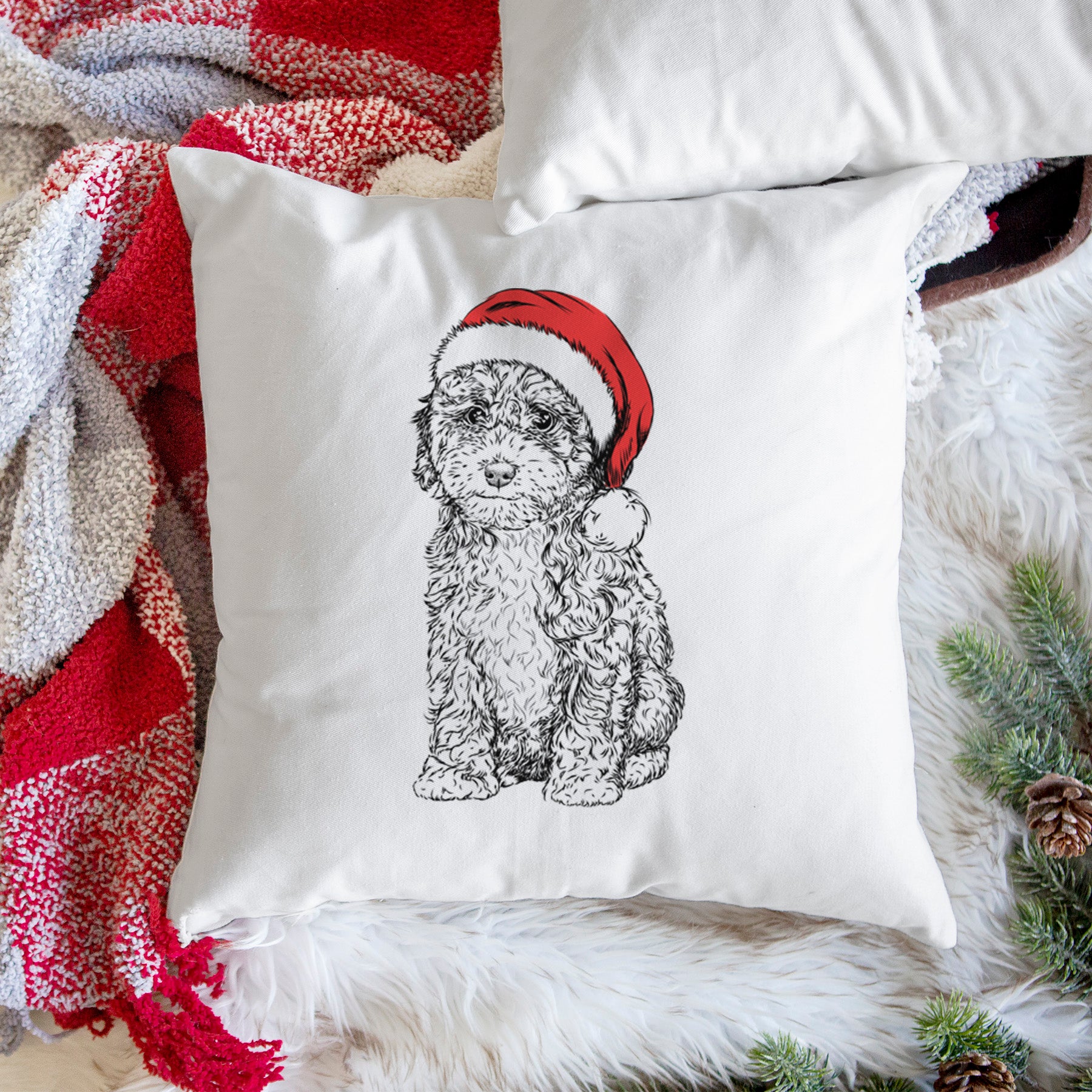 Sweet Tea the Mini Doodle - Throw Pillow Cover - Image 3
