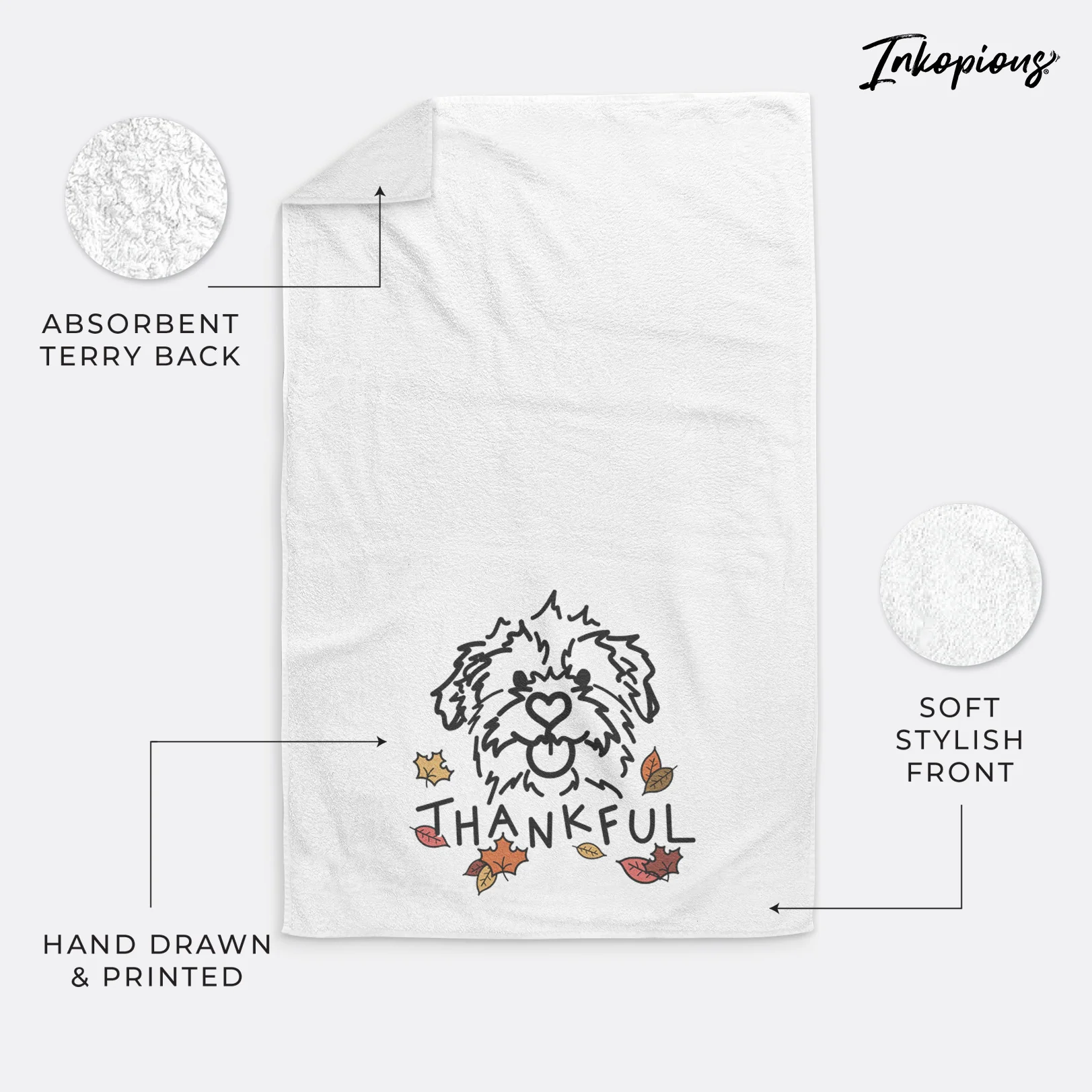 Thankful Mixed Breed - Bea - Decorative Hand Towel - Image 5