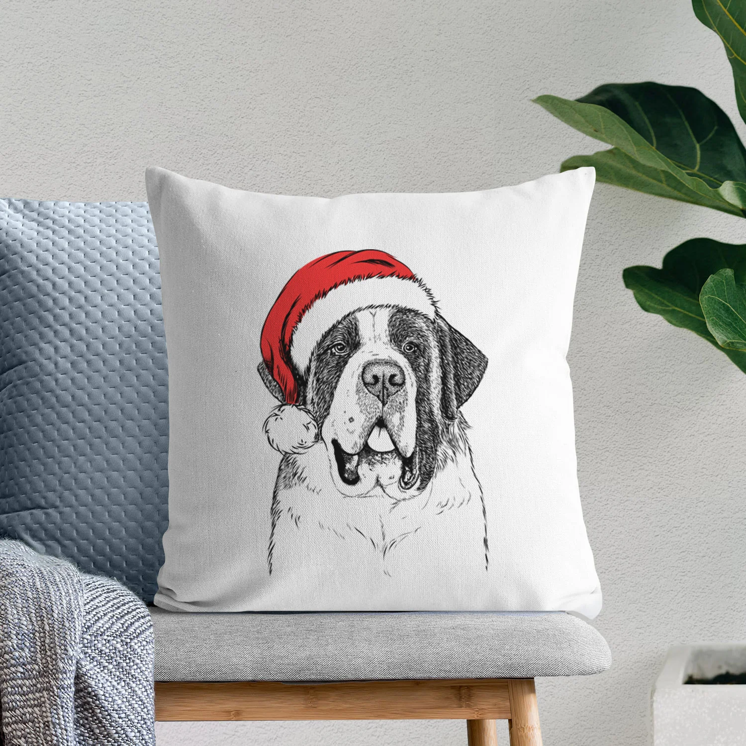 Thor the Saint Bernard - Throw Pillow Cover - Image 10