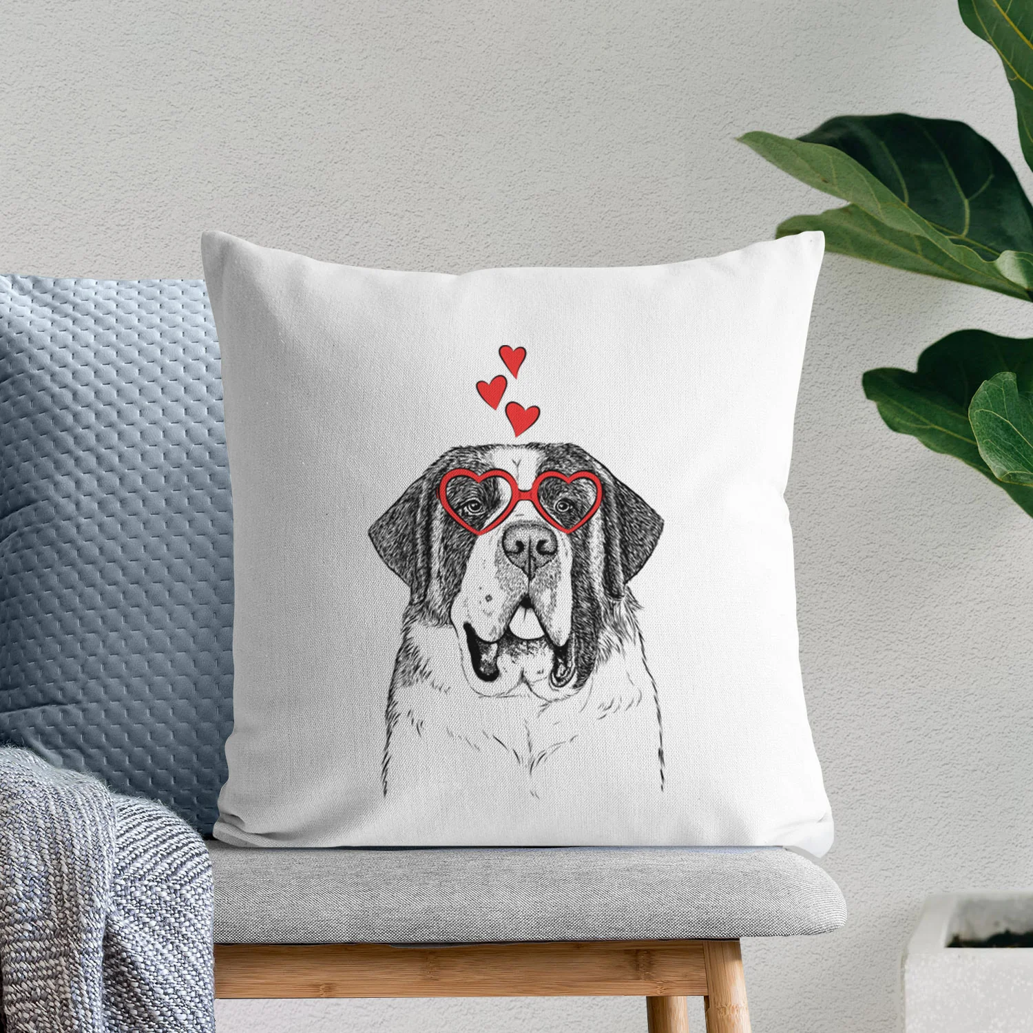 Thor the Saint Bernard - Throw Pillow Cover - Image 7