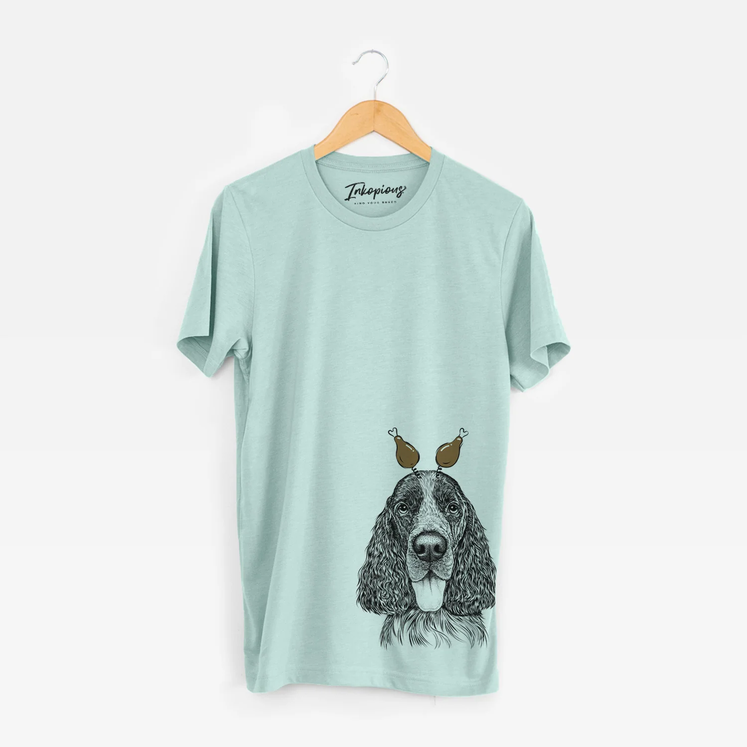 Thanksgiving Duke the English Springer Spaniel - Unisex Crewneck - Image 5