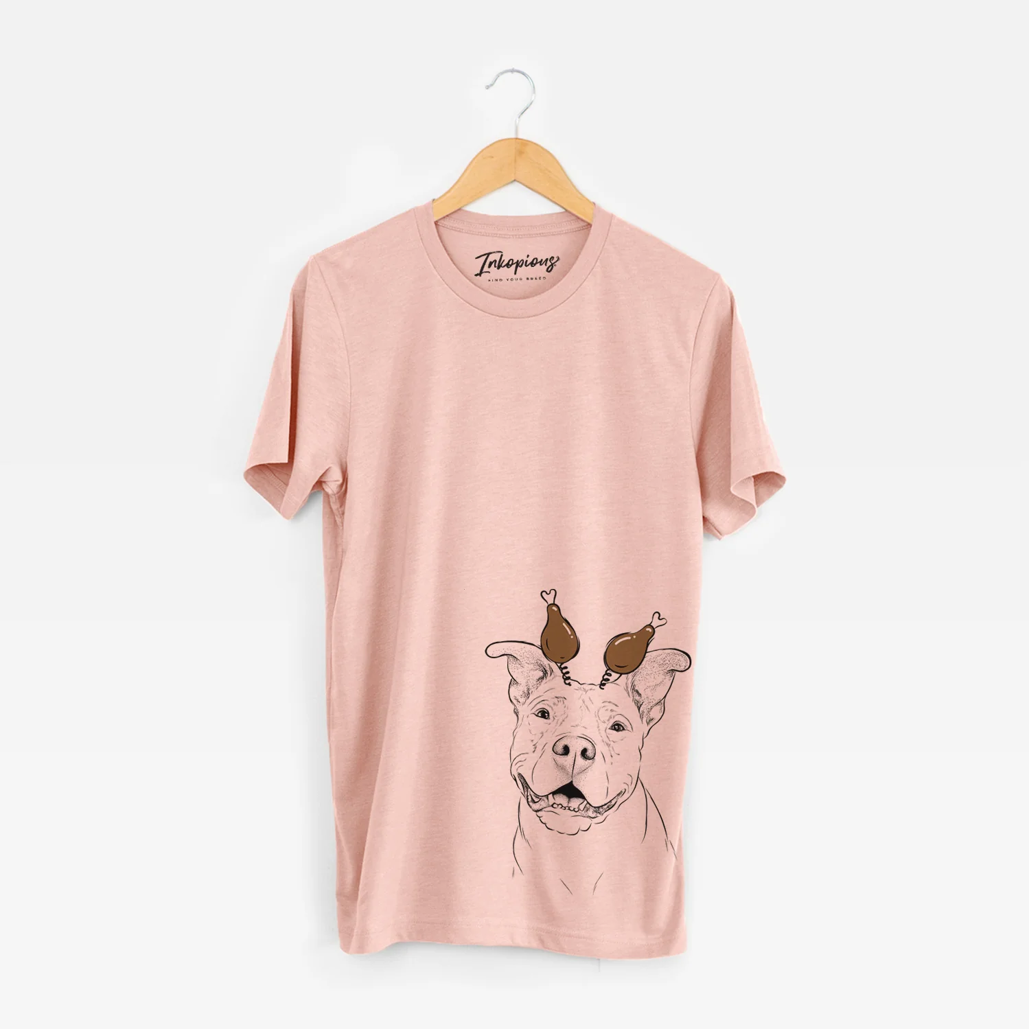 Thanksgiving Malibu the Staffordshire Terrier/Pitbull Mix - Unisex Crewneck - Image 3