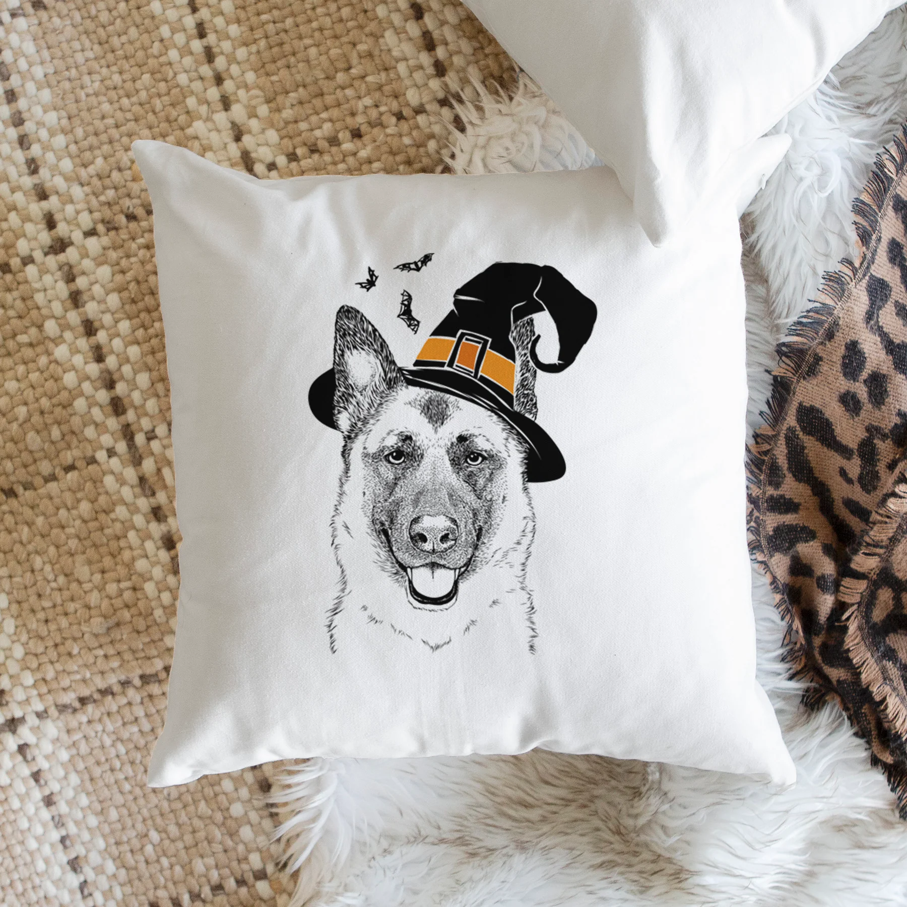 Trooper the German Shepherd - Throw Pillow Cover - Image 2