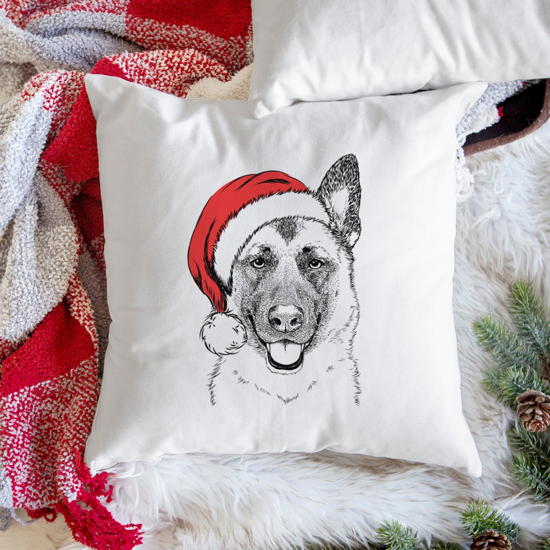 Trooper the German Shepherd - Throw Pillow Cover - Image 3