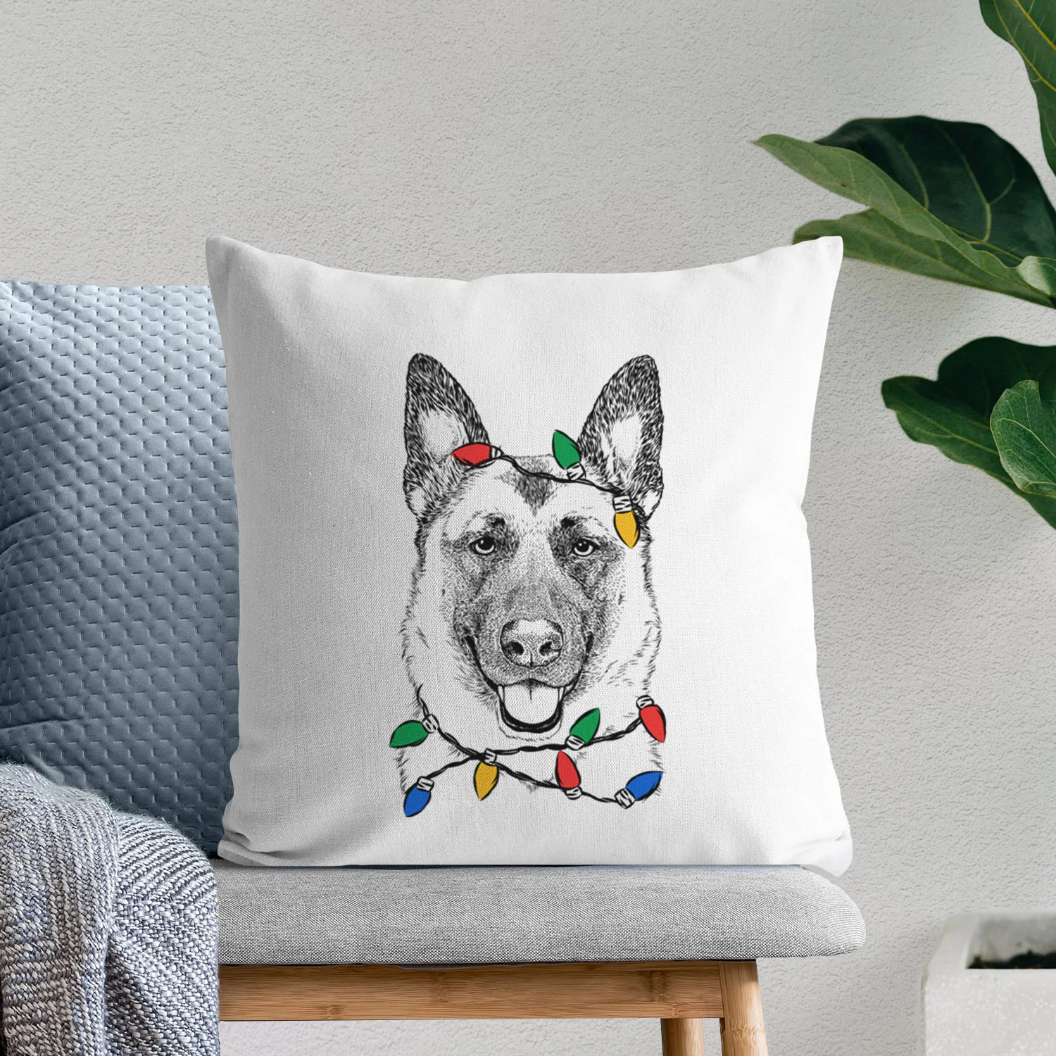 Trooper the German Shepherd - Throw Pillow Cover - Image 9