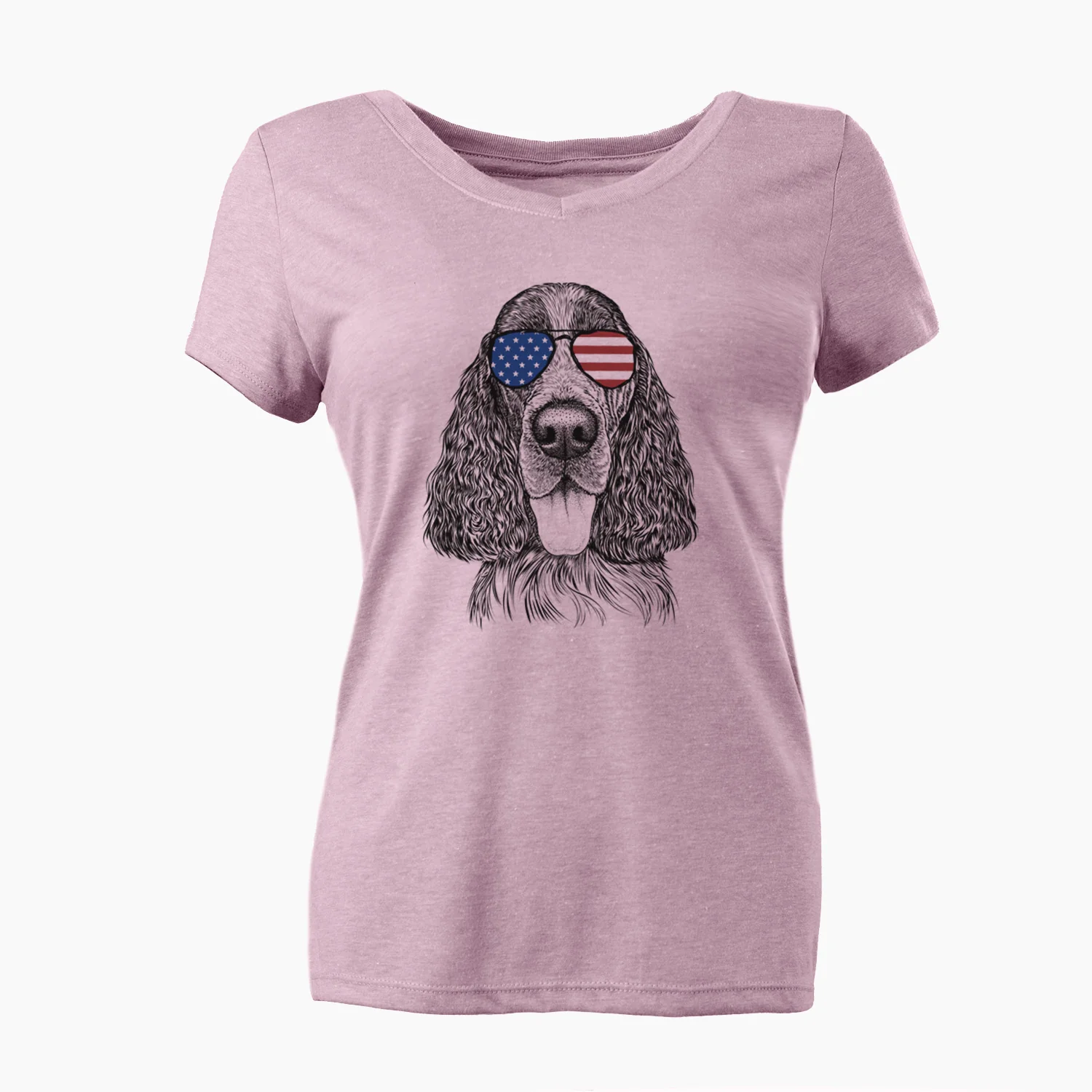 USA Duke the English Springer Spaniel - Women's Perfect V-neck Shirt - Image 7