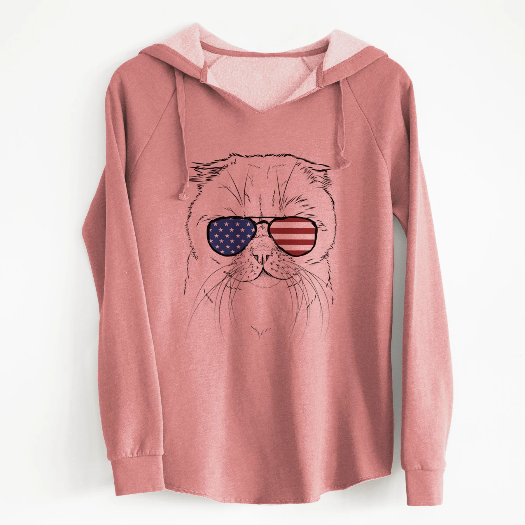 USA Lina the Exotic Fold Cat - Cali Wave Hooded Sweatshirt - Image 6