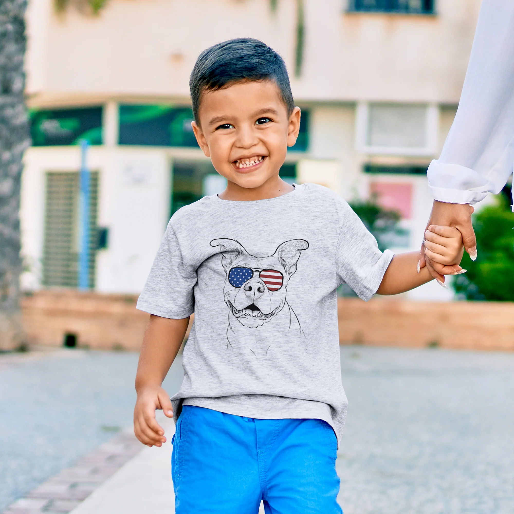 USA Malibu the Staffordshire Terrier/Pitbull Mix - Kids/Youth/Toddler Shirt - Image 3