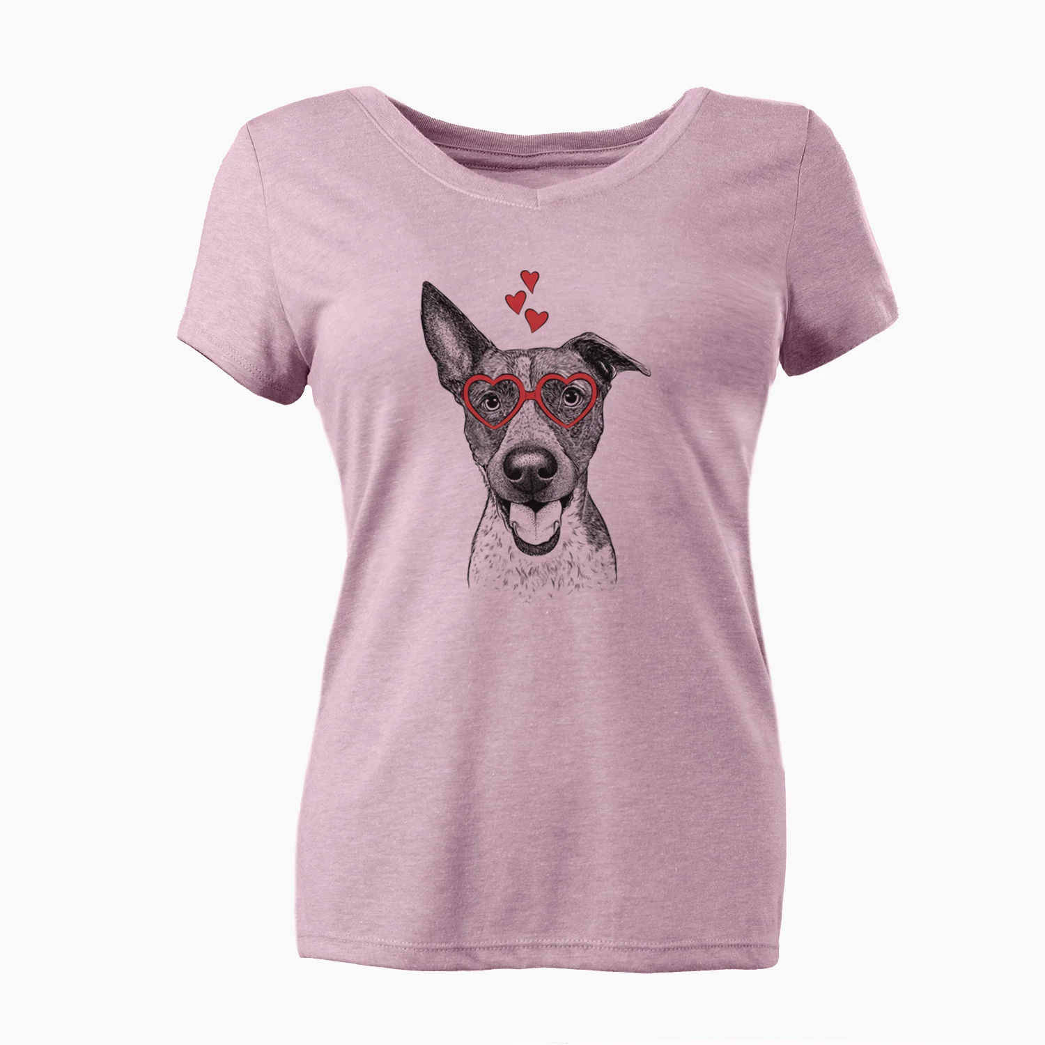 Valentine Amigo the Heeler Mix - Women's Perfect V-neck Shirt - Image 6