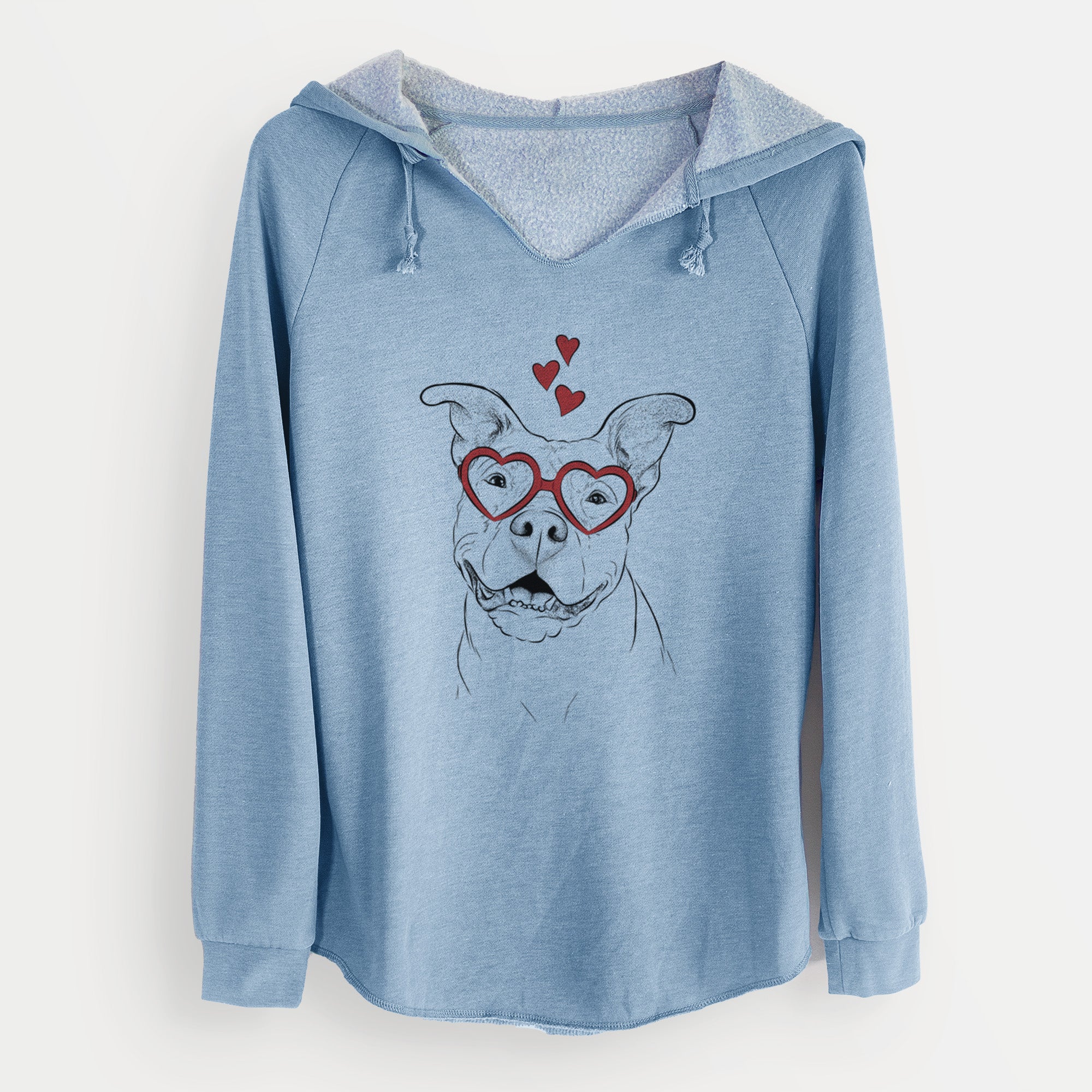 Valentine Malibu the Staffordshire Terrier/Pitbull Mix - Cali Wave Hooded Sweatshirt - Image 8