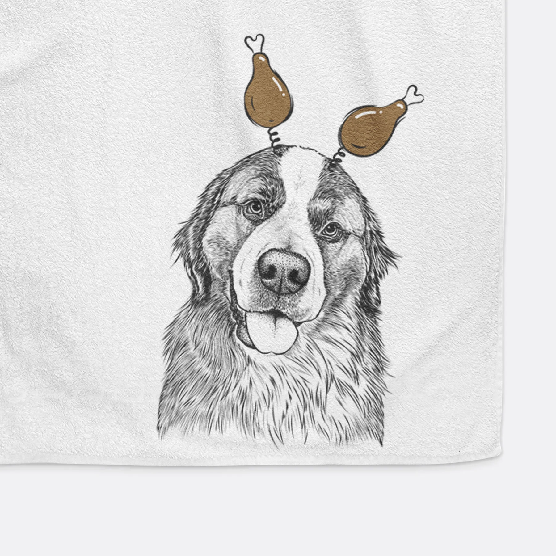 Walter the Bernese Mountain Dog Mix Decorative Hand Towel - Image 12