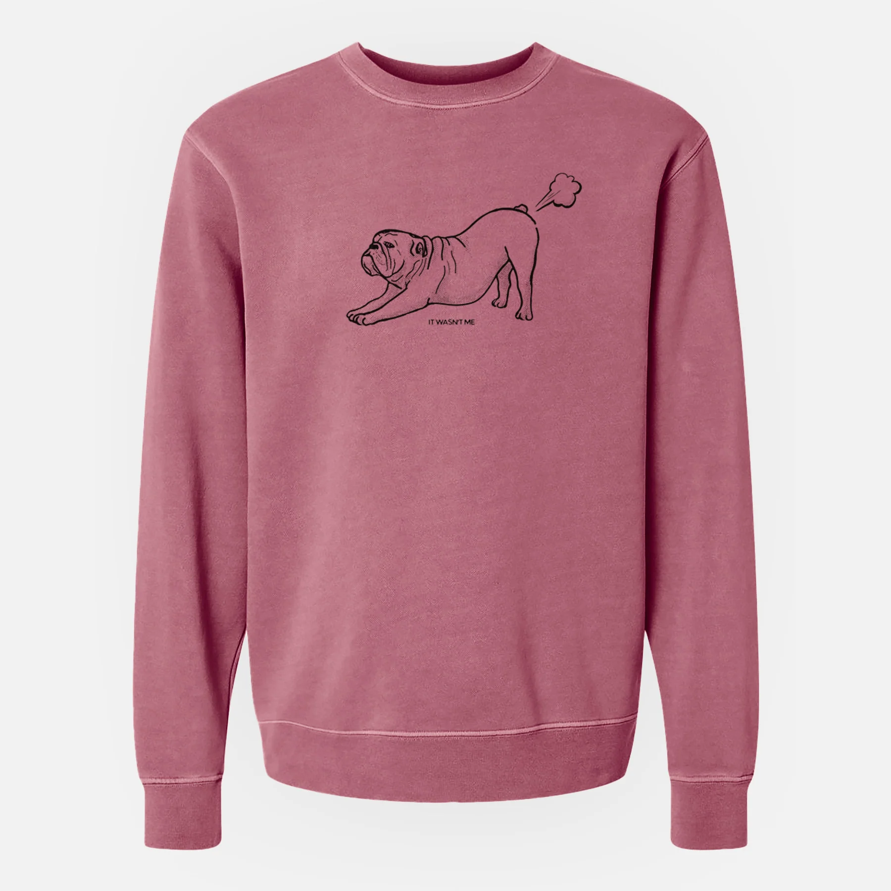 It Wasn't Me — English Bulldog - Unisex Pigment Dyed Crew Sweatshirt - Image 10