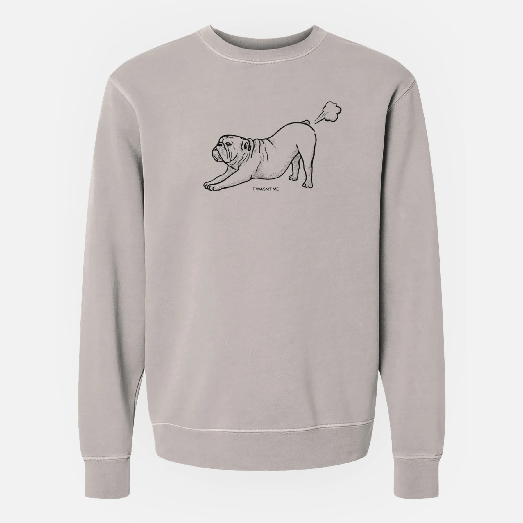 It Wasn't Me — English Bulldog - Unisex Pigment Dyed Crew Sweatshirt - Image 3