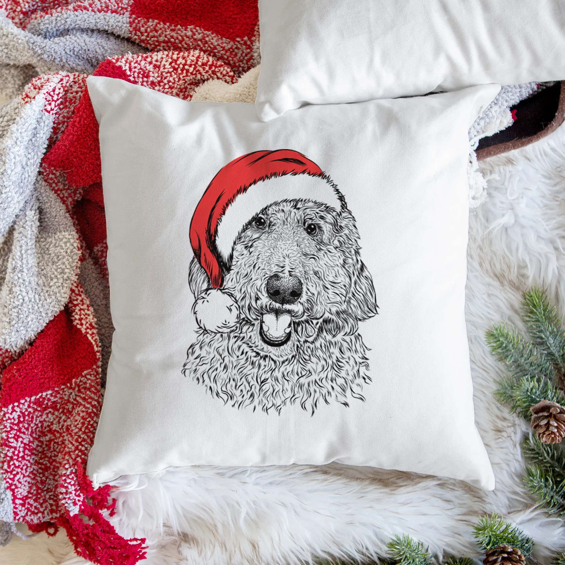 Whisper the Goldendoodle - Throw Pillow Cover - Image 3