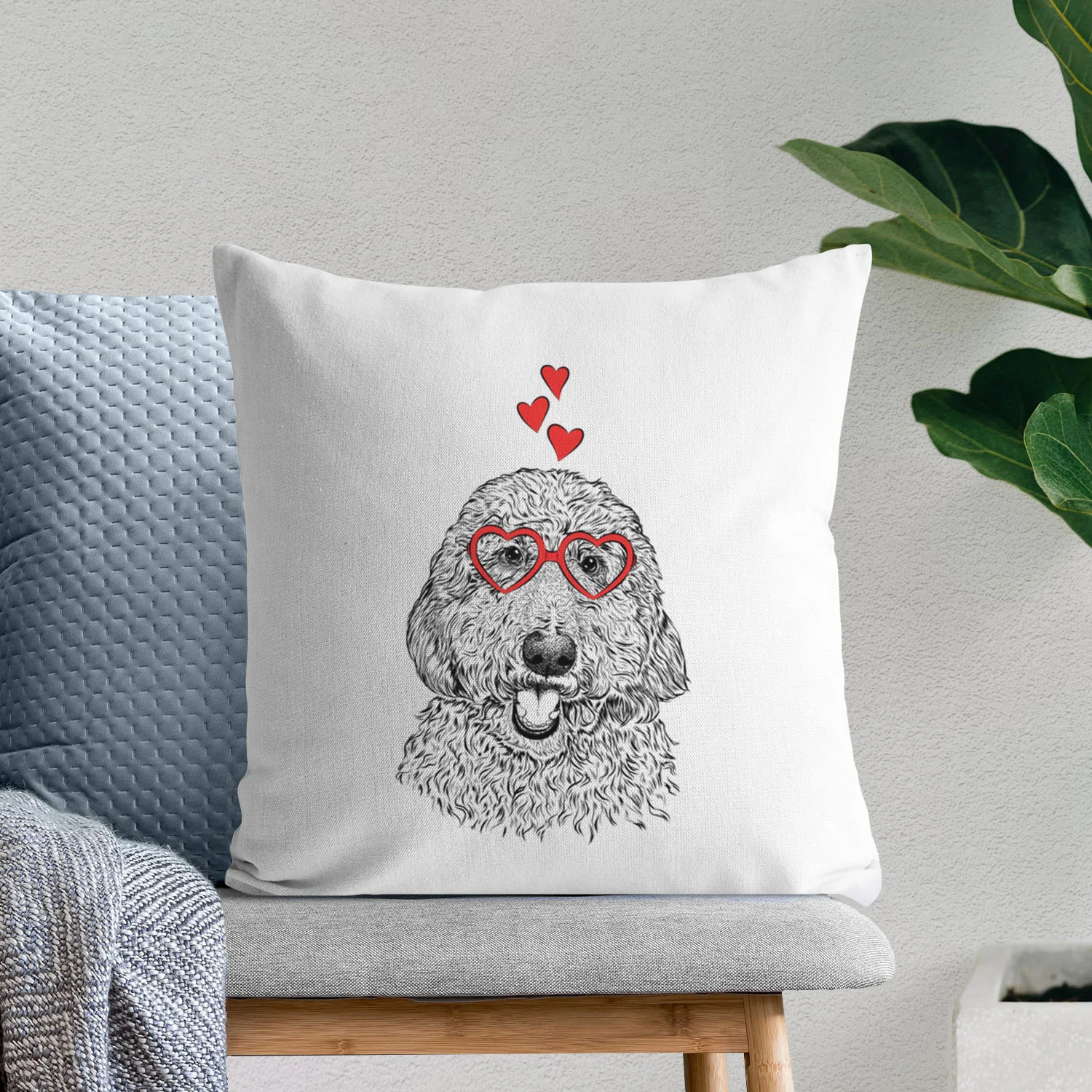 Whisper the Goldendoodle - Throw Pillow Cover - Image 7