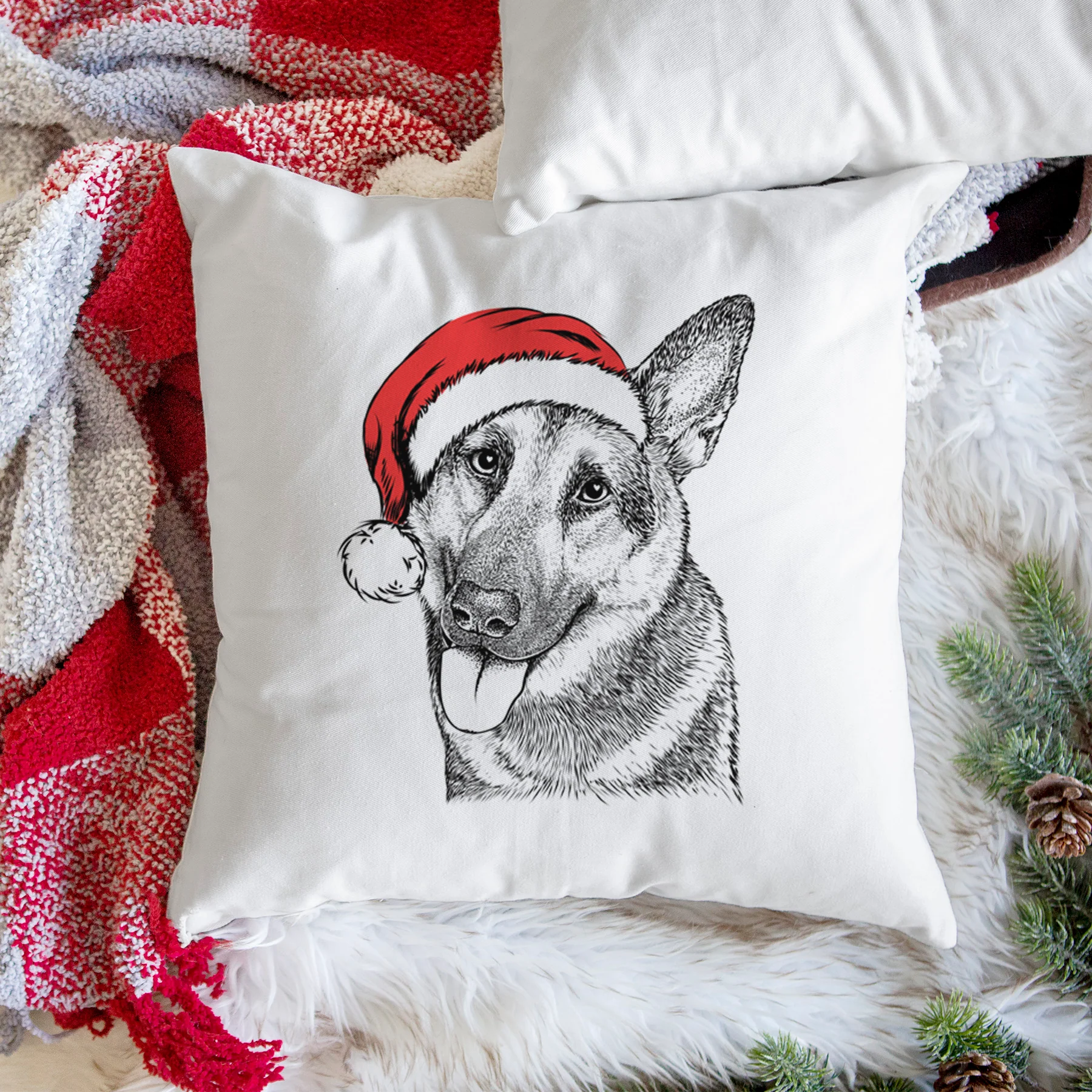 Whitaker the German Shepherd - Throw Pillow Cover - Image 3