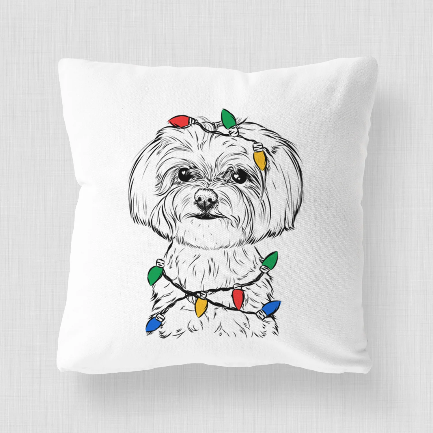 Willow the Maltese - Throw Pillow Cover - Image 4
