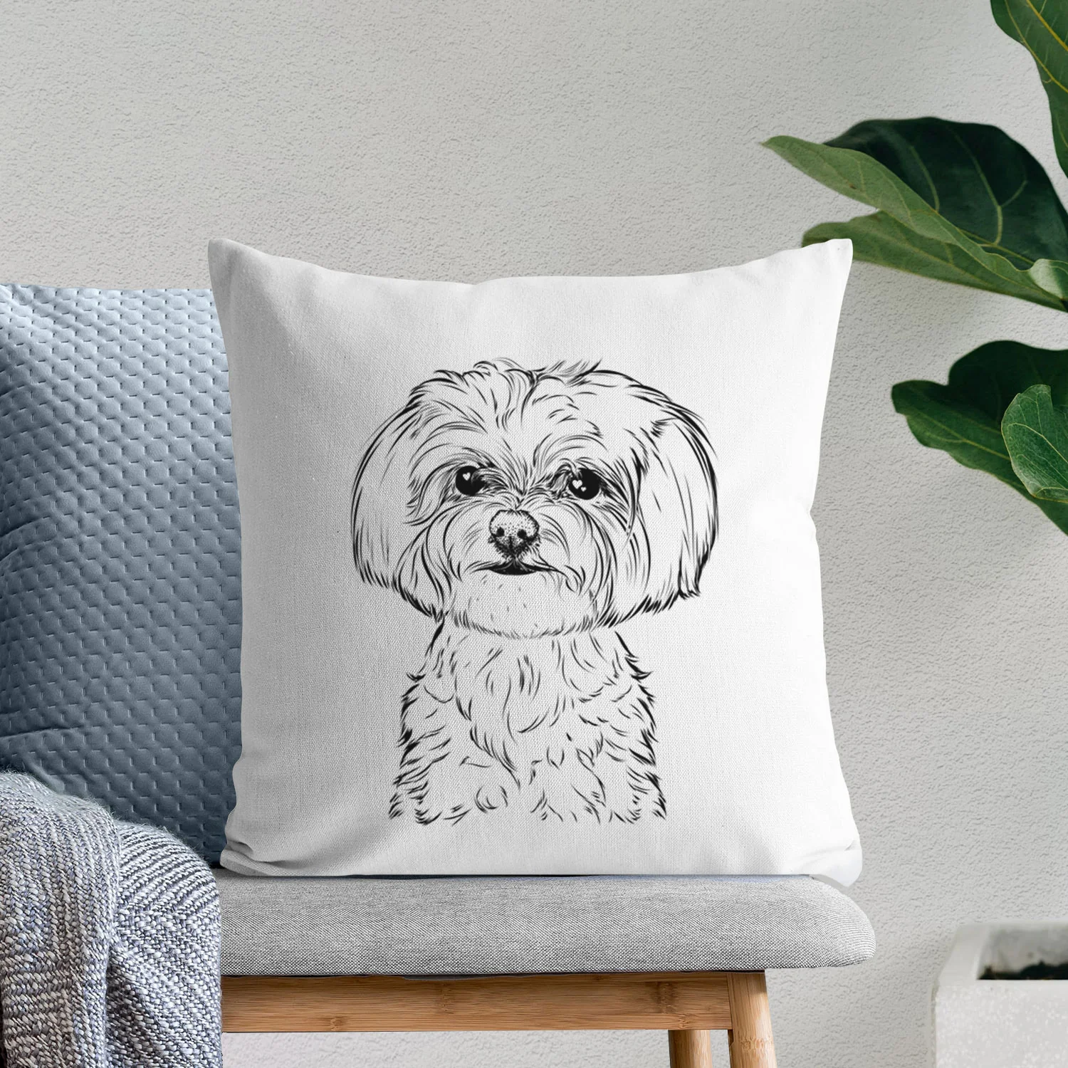 Willow the Maltese - Throw Pillow Cover - Image 6