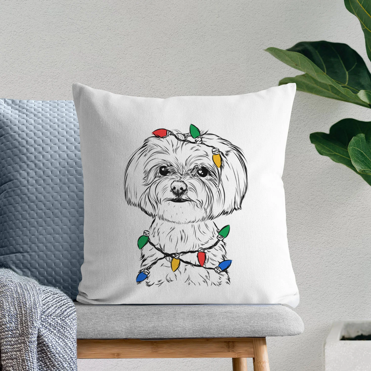 Willow the Maltese - Throw Pillow Cover - Image 9