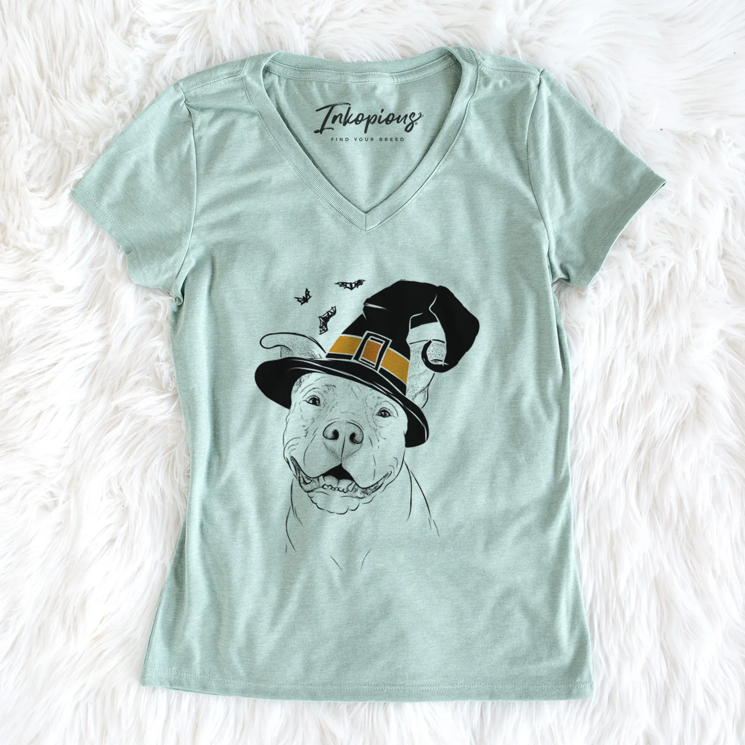 Witch Malibu the Staffordshire Terrier/Pitbull Mix - Women's Perfect V-neck Shirt - Image 5