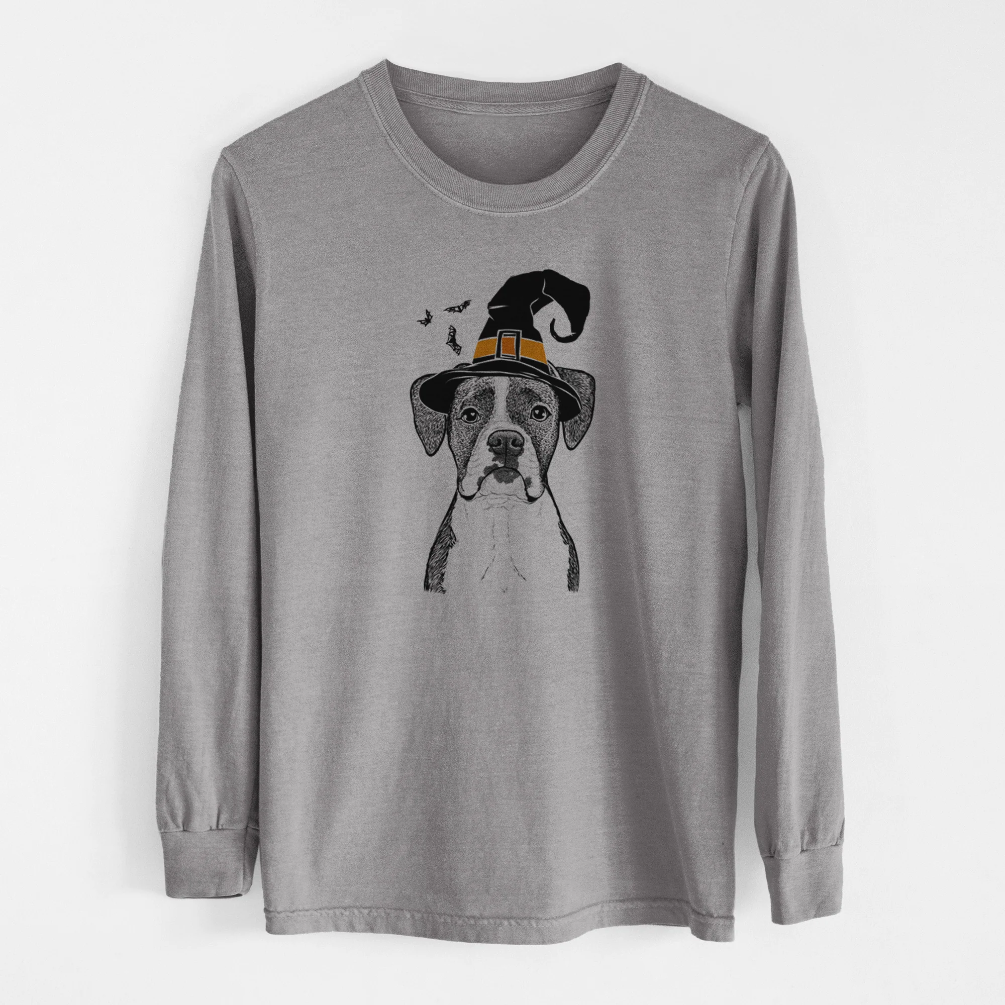 Witch Annie the Boxer - Men's Heavyweight 100% Cotton Long Sleeve - Image 7