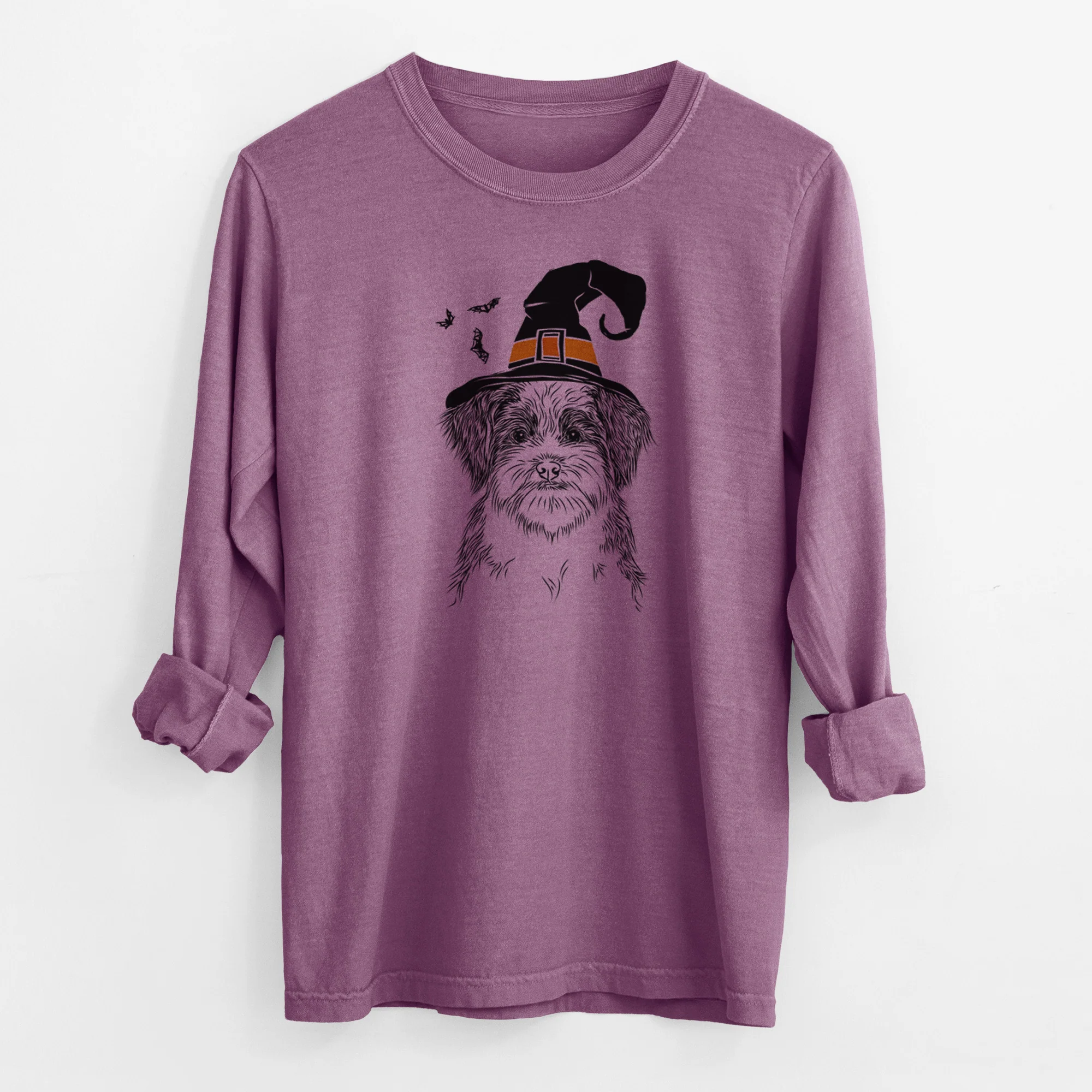Witch Asa the Havanese - Men's Heavyweight 100% Cotton Long Sleeve - Image 10