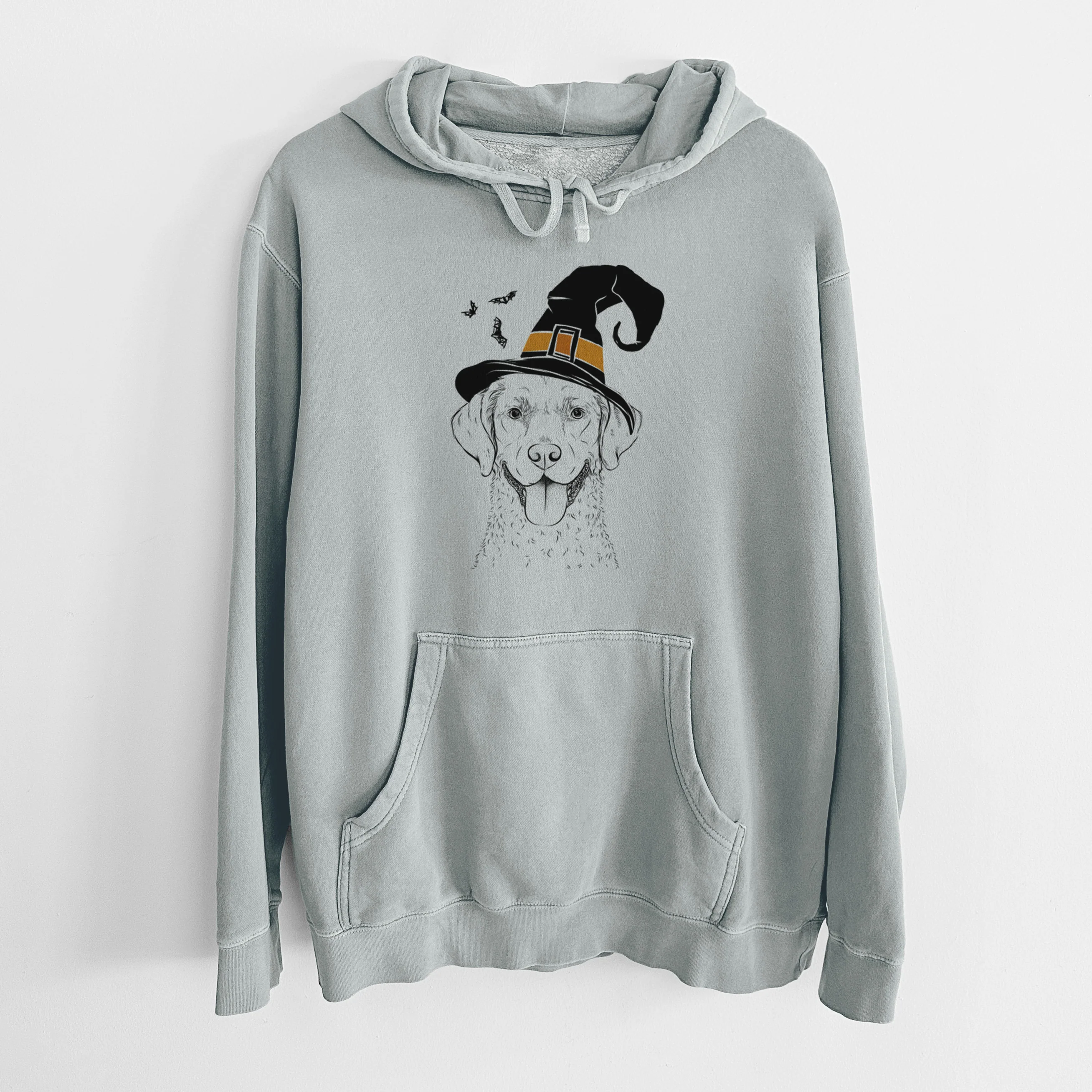 Witch Chip the Chesapeake Bay Retriever - Unisex Pigment Dyed Hoodie - Image 6