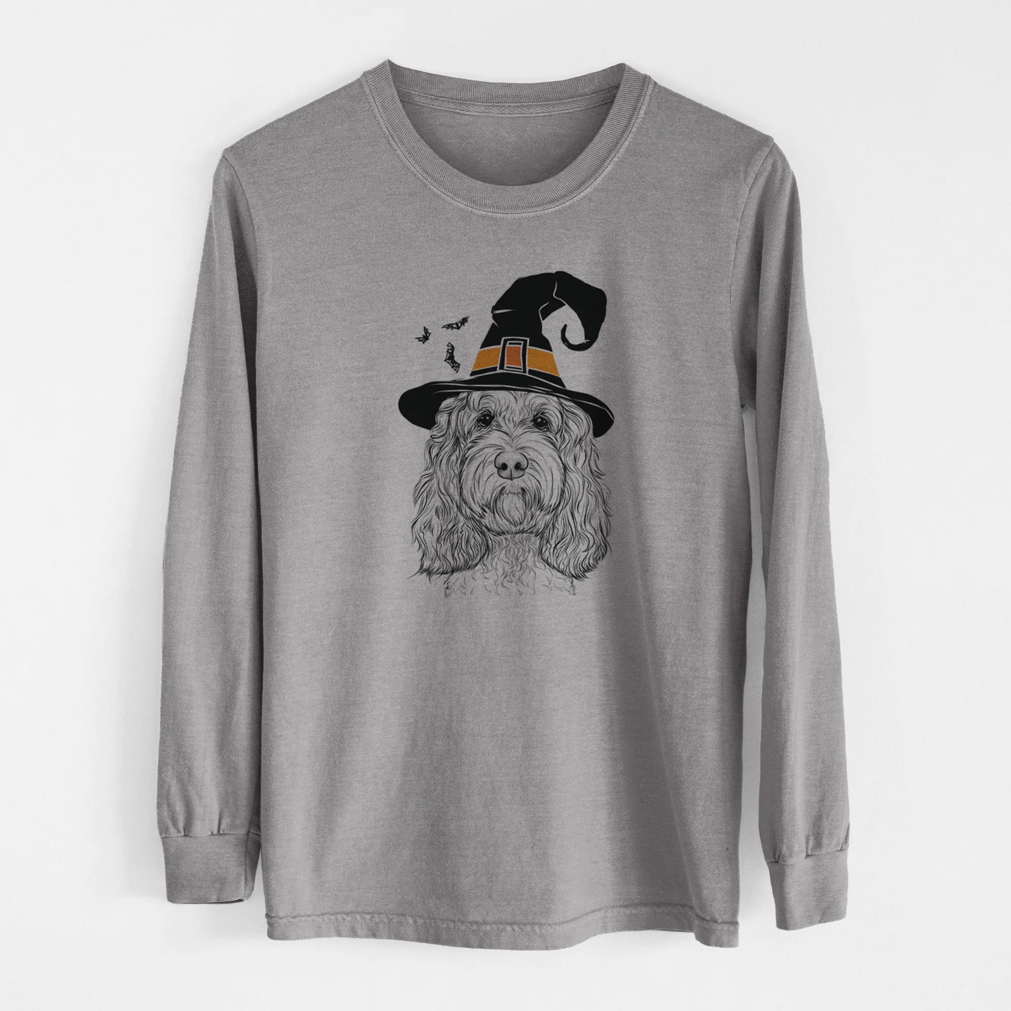 Witch Chloe the Cockapoo - Men's Heavyweight 100% Cotton Long Sleeve - Image 7