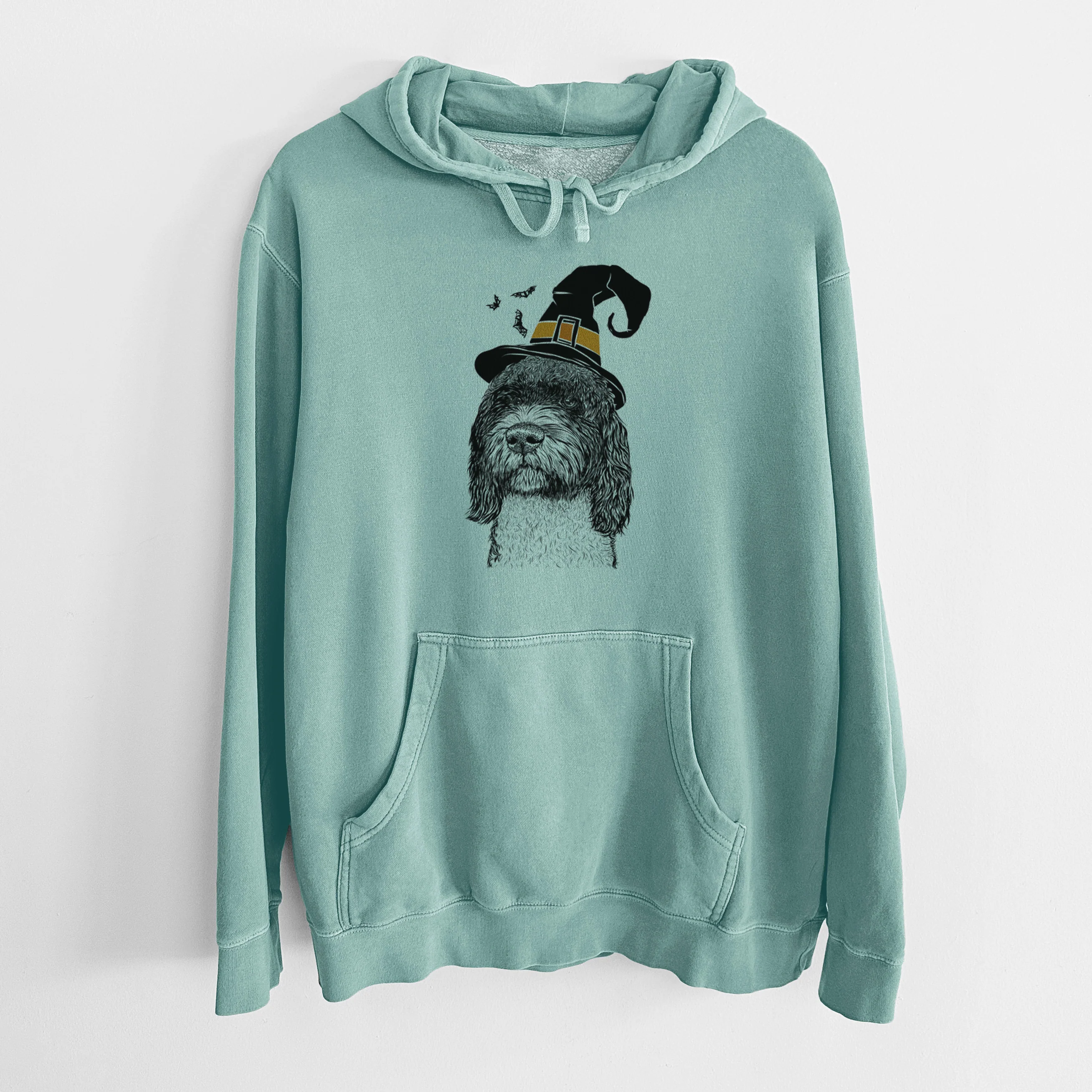 Witch Chris the Portuguese Water Dog - Unisex Pigment Dyed Hoodie - Image 8