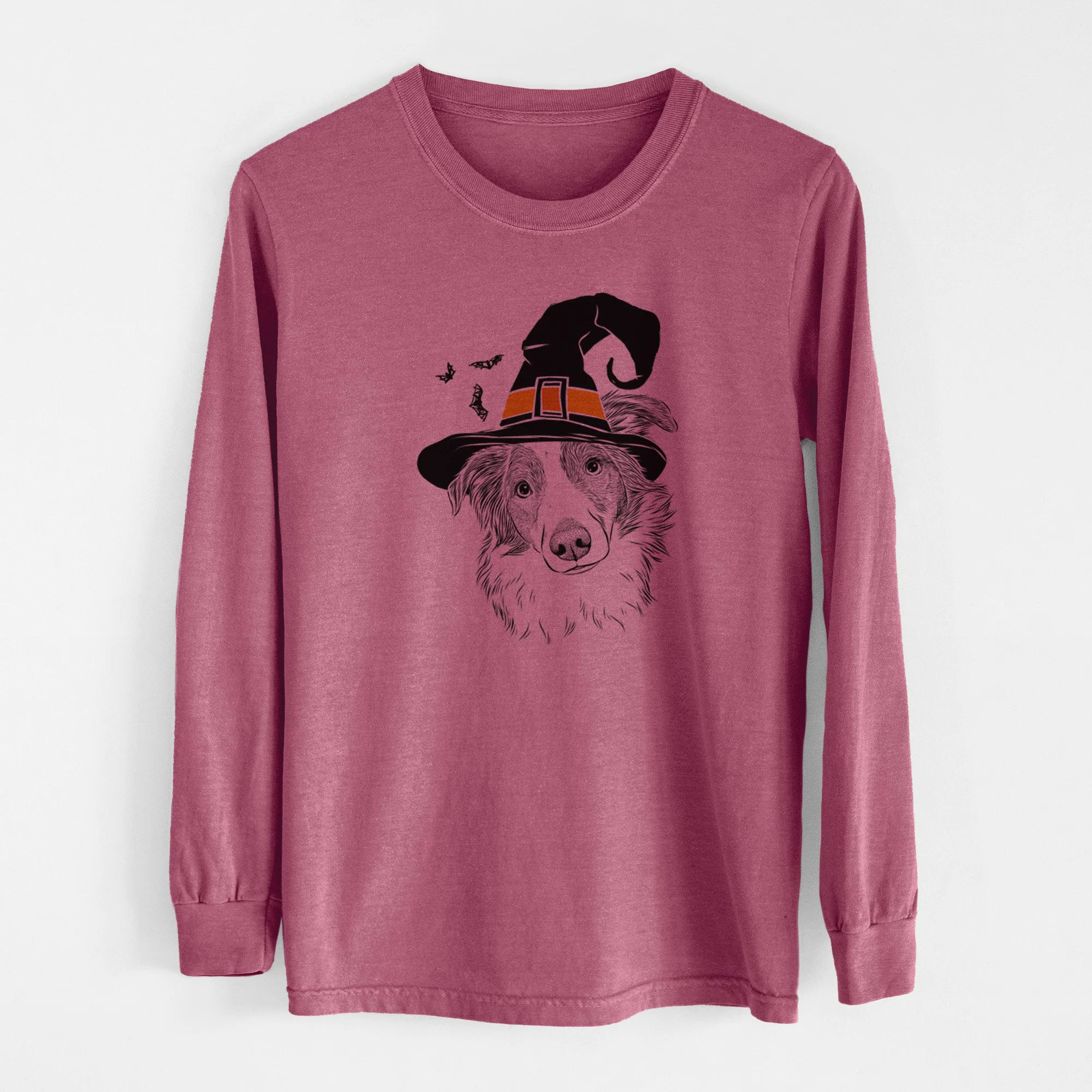 Witch Cyclone the Australian Shepherd - Men's Heavyweight 100% Cotton Long Sleeve - Image 11