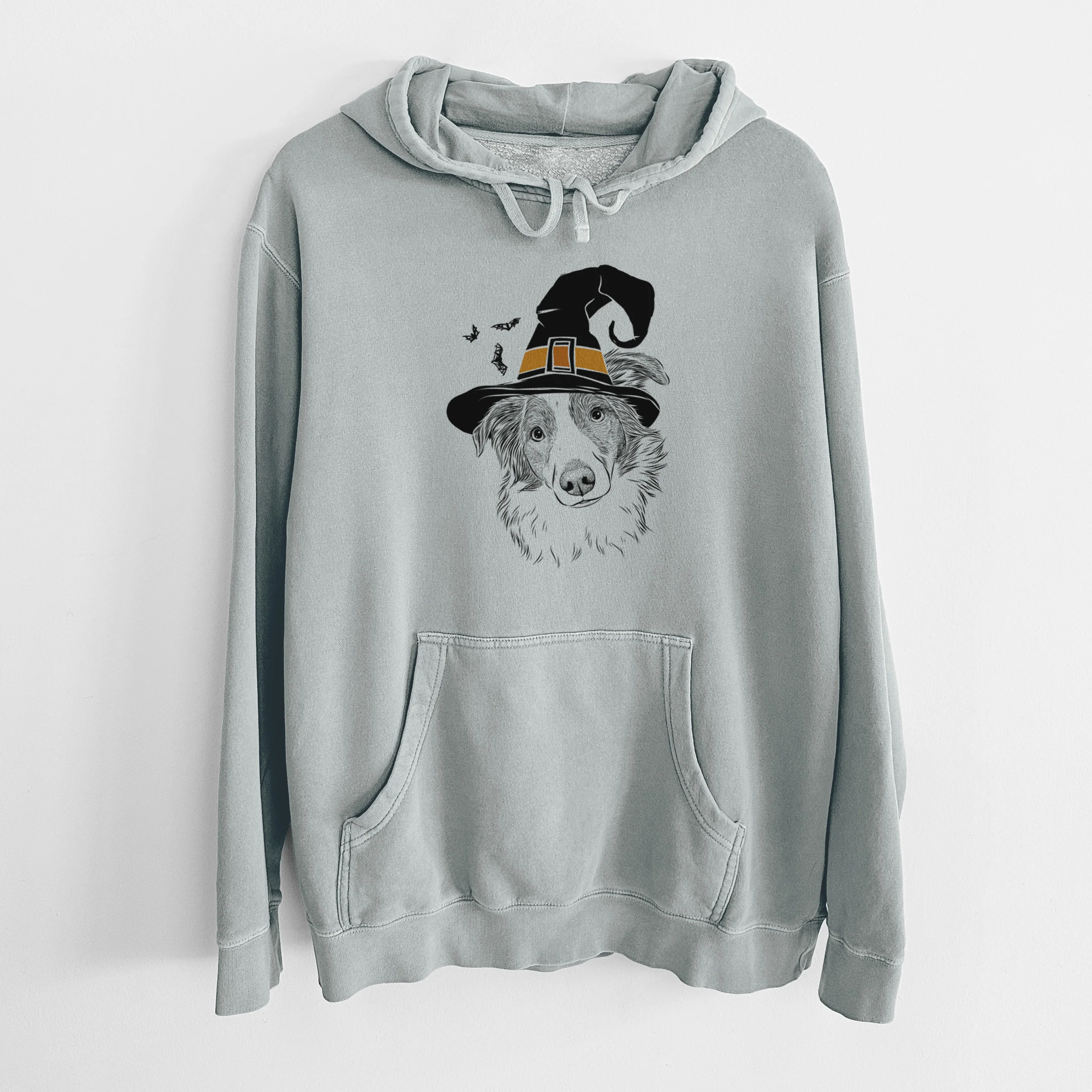Witch Cyclone the Australian Shepherd - Unisex Pigment Dyed Hoodie - Image 6