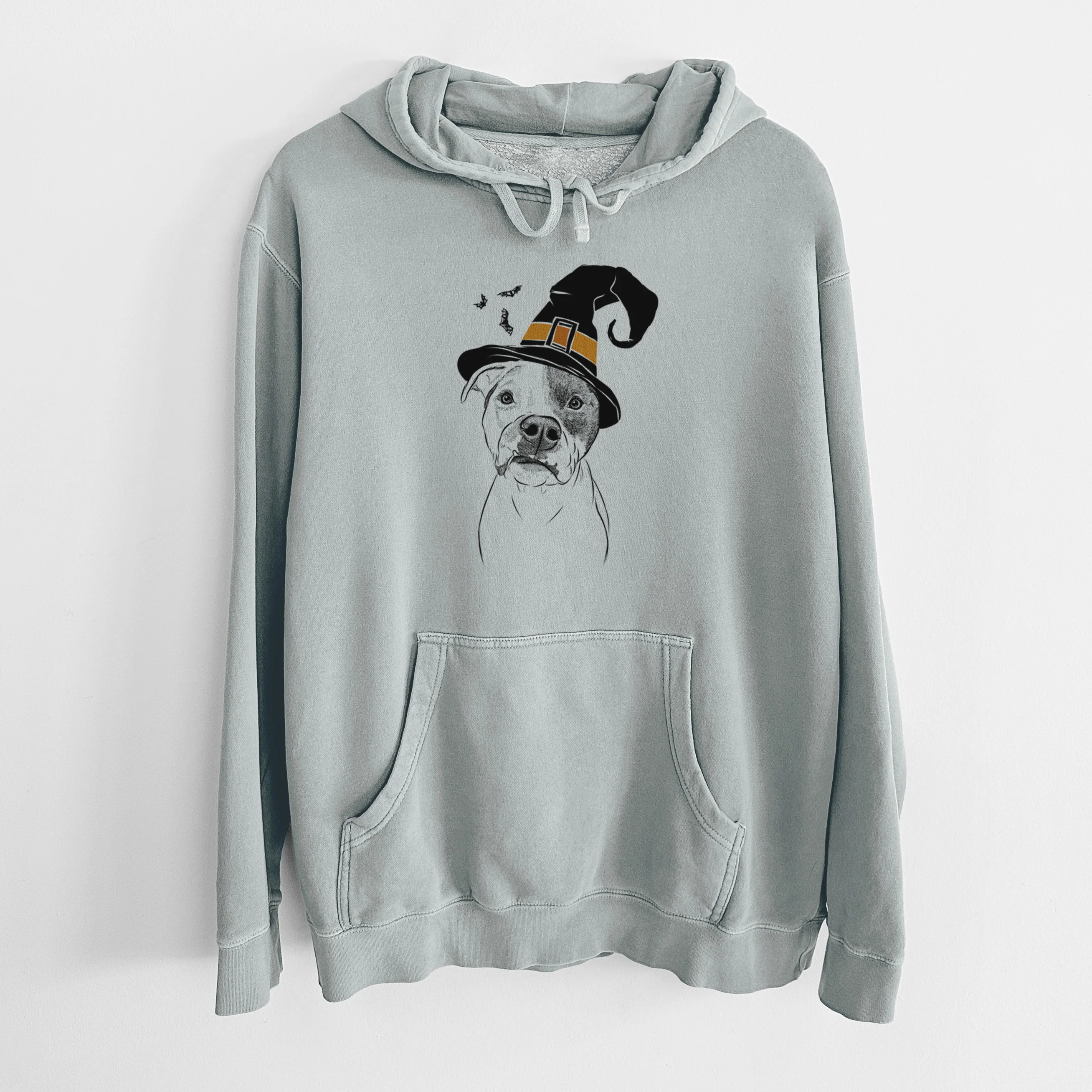 Witch Dexter the Pitbull - Unisex Pigment Dyed Hoodie - Image 6