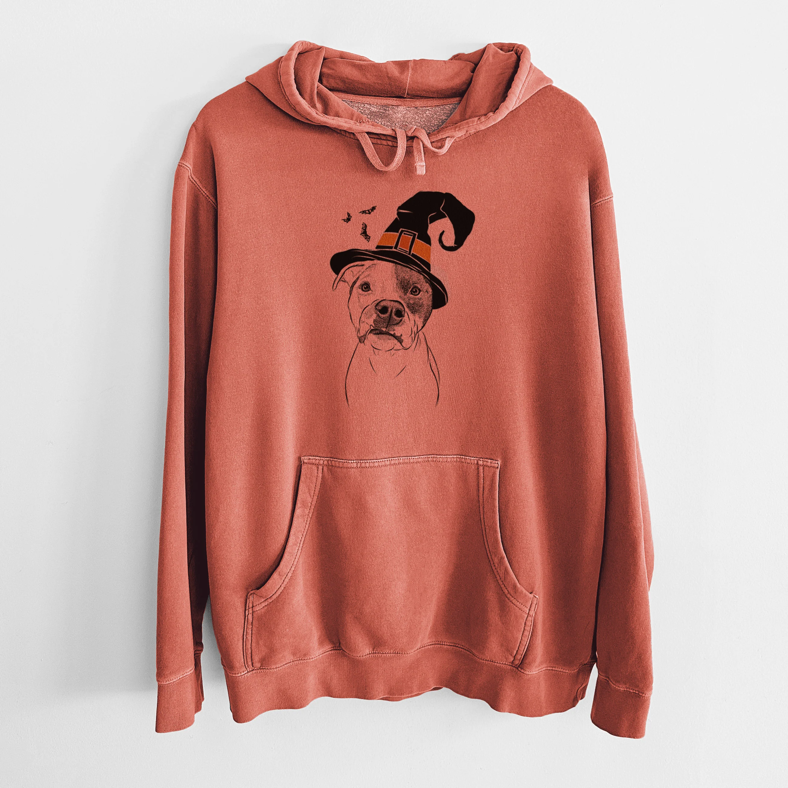 Witch Dexter the Pitbull - Unisex Pigment Dyed Hoodie - Image 7