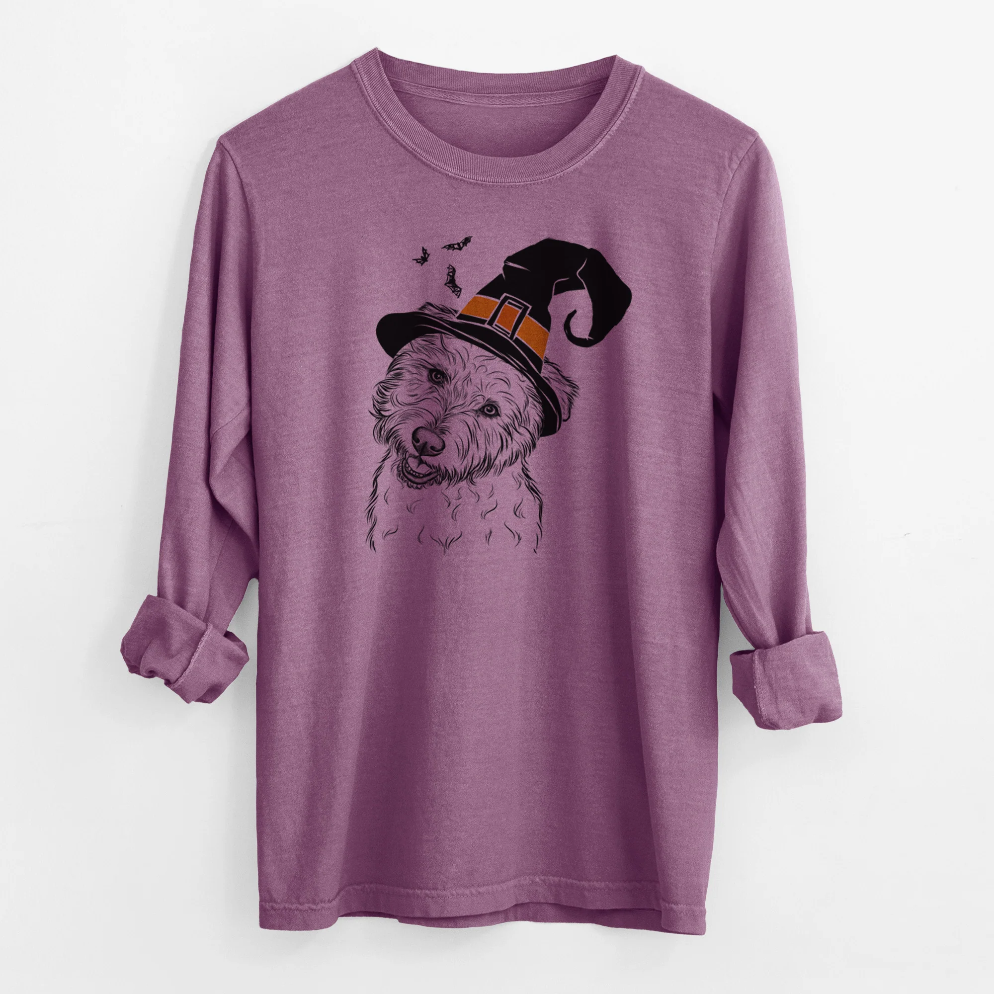 Witch Duffy the Glen of Imaal Terrier - Men's Heavyweight 100% Cotton Long Sleeve - Image 10