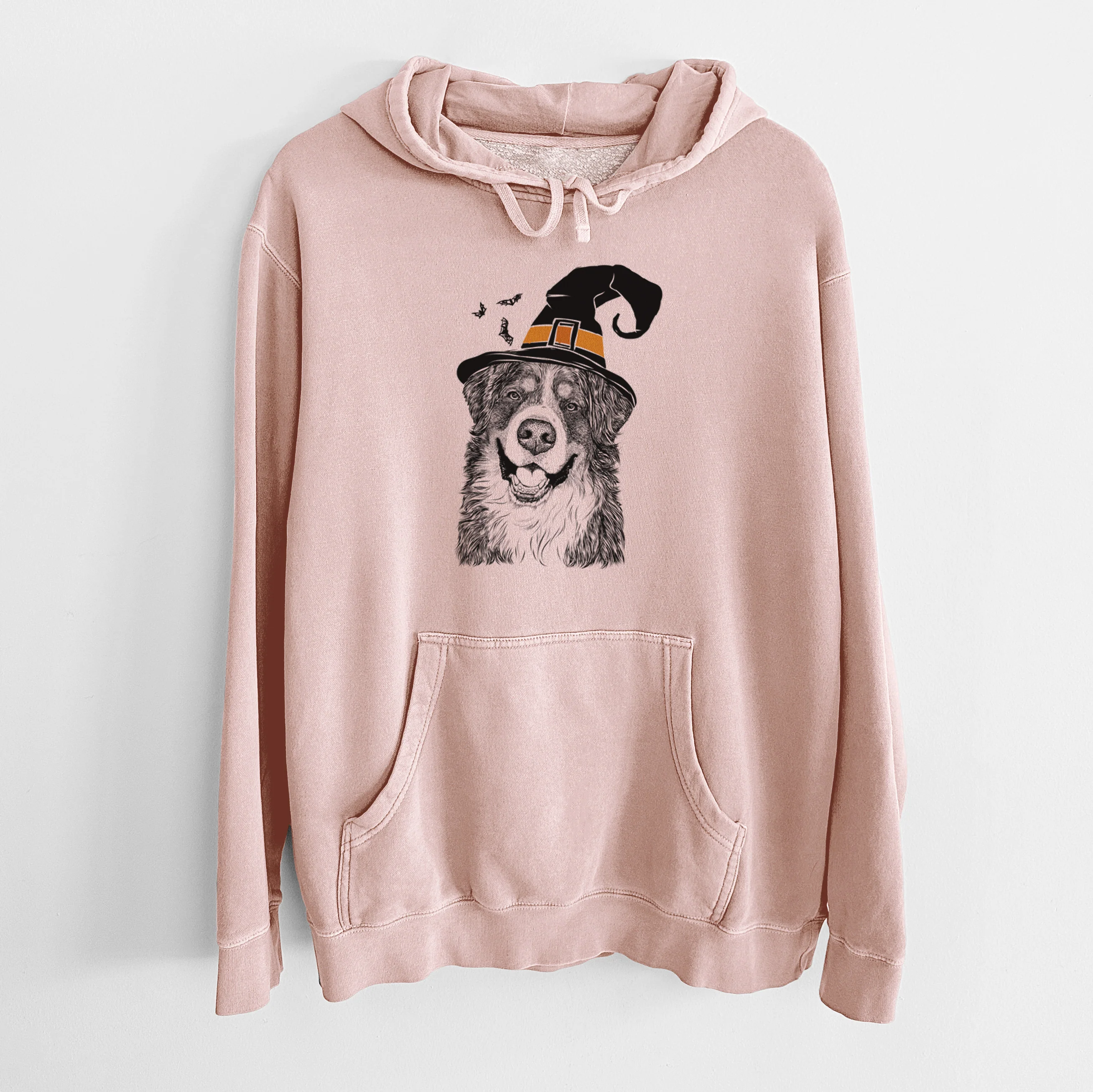 Witch Eiger the Bernese Mountain Dog - Unisex Pigment Dyed Hoodie - Image 5